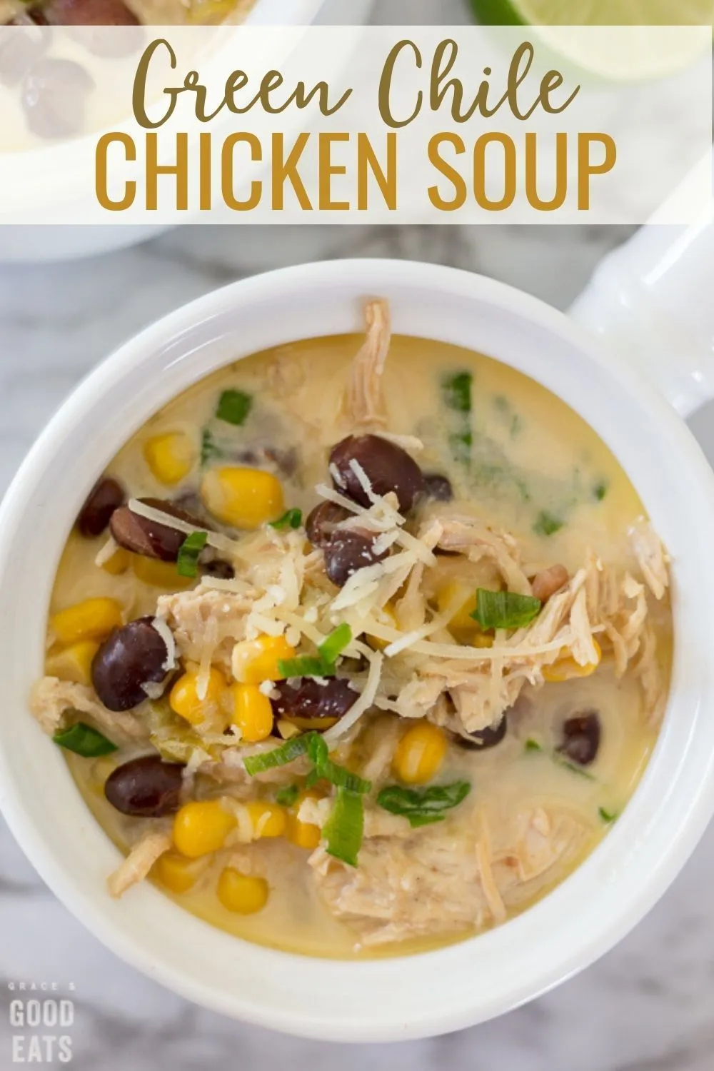 Instant Pot Green Chile Chicken Orzo Soup