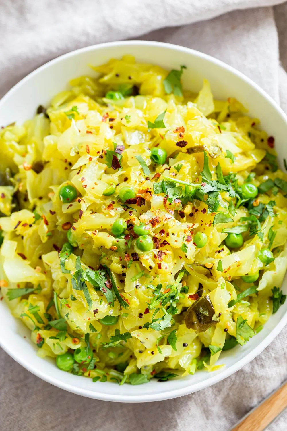 Instant Pot Indian Cabbage and Peas