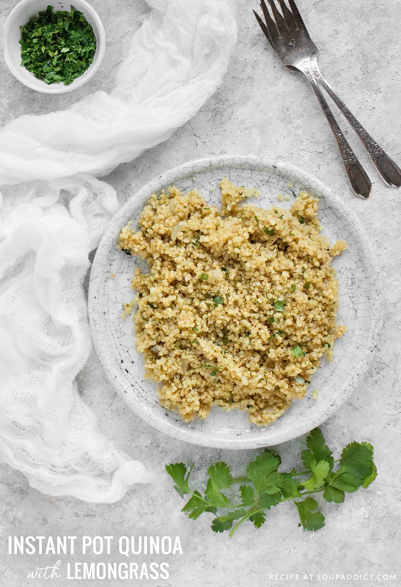 Instant Pot Quinoa with Lemongrass