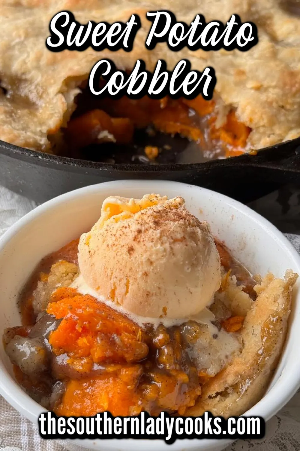 Iron Skillet Sweet Potato Cobbler