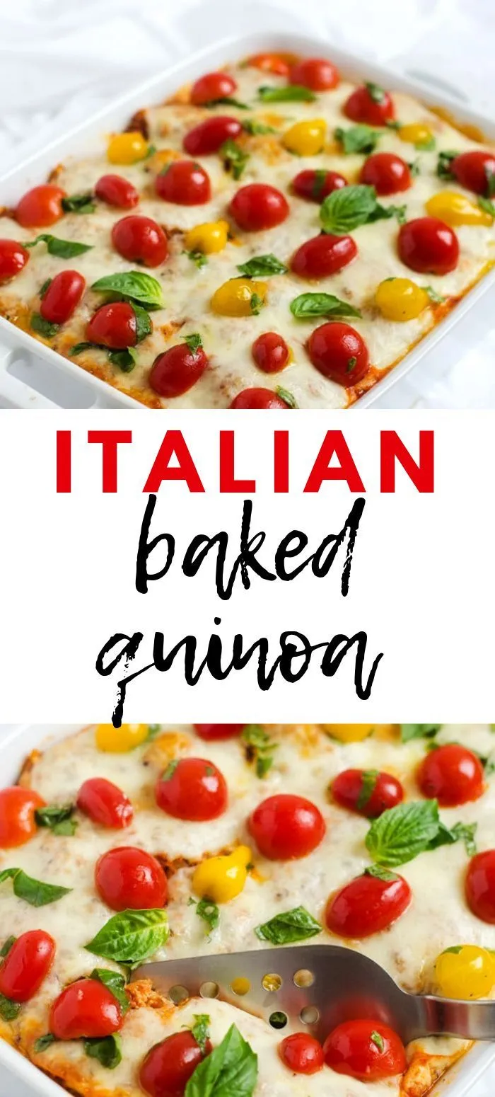 Italian Baked Quinoa with Fresh Tomato Topping