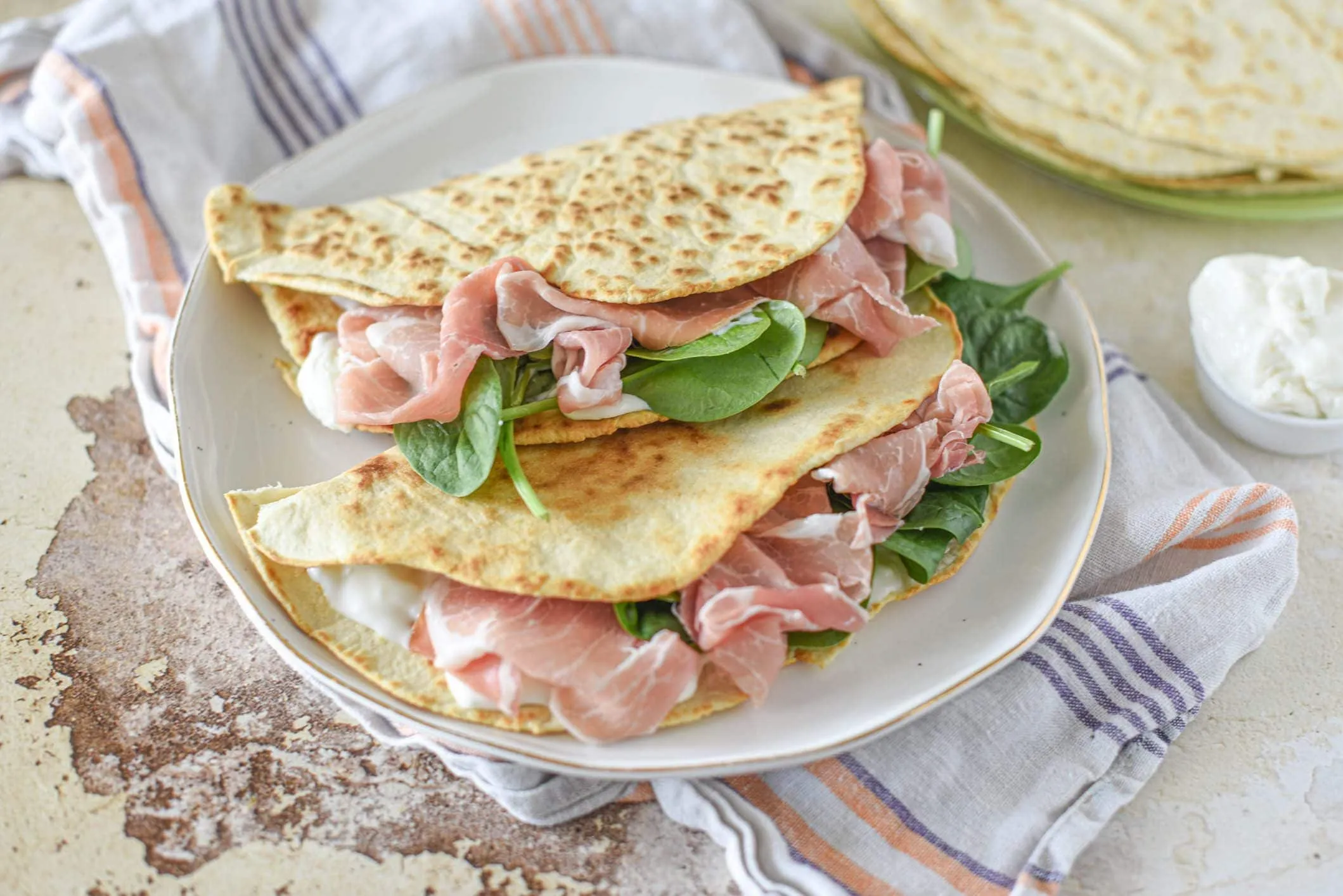 Italian Bakestone Bread (La Piadina)