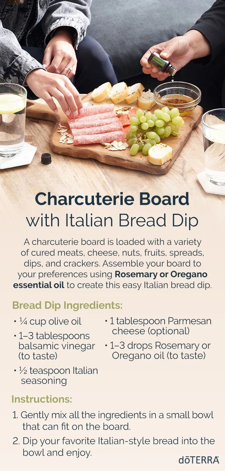 Italian Bread Dip Made with Essential Oils