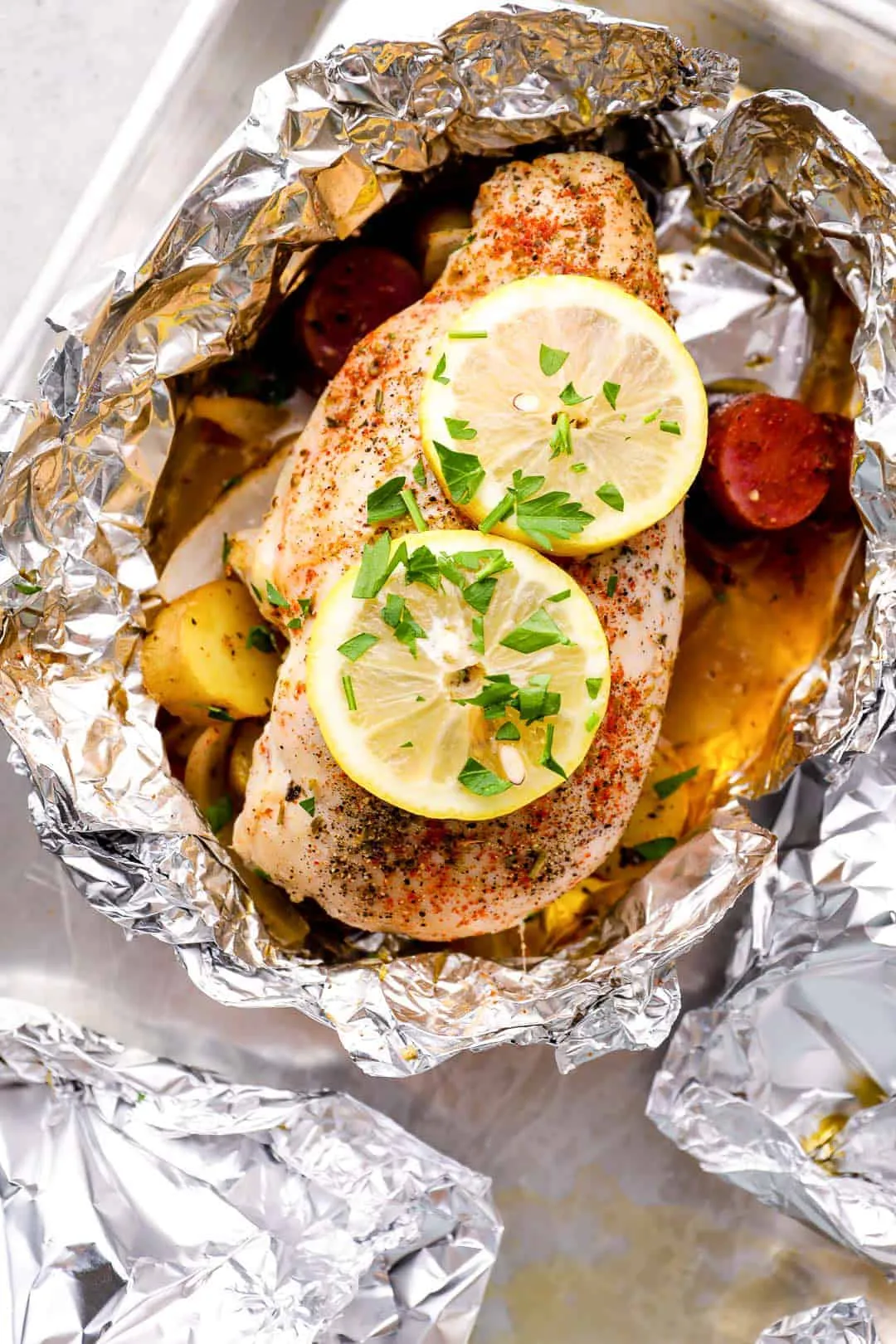 Italian Lemon Chicken Foil Packet