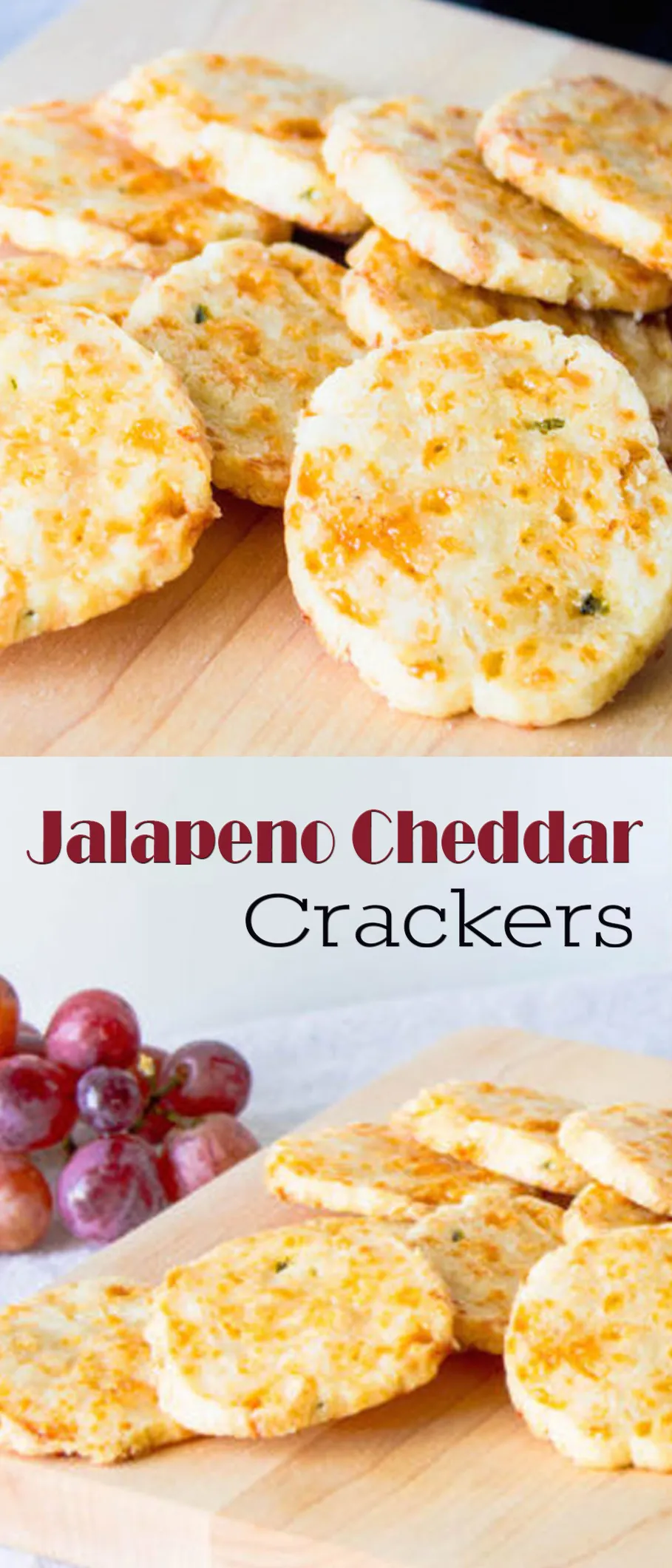 Jalapeno Cheddar Cheese Crackers with Smoked Sea Salt