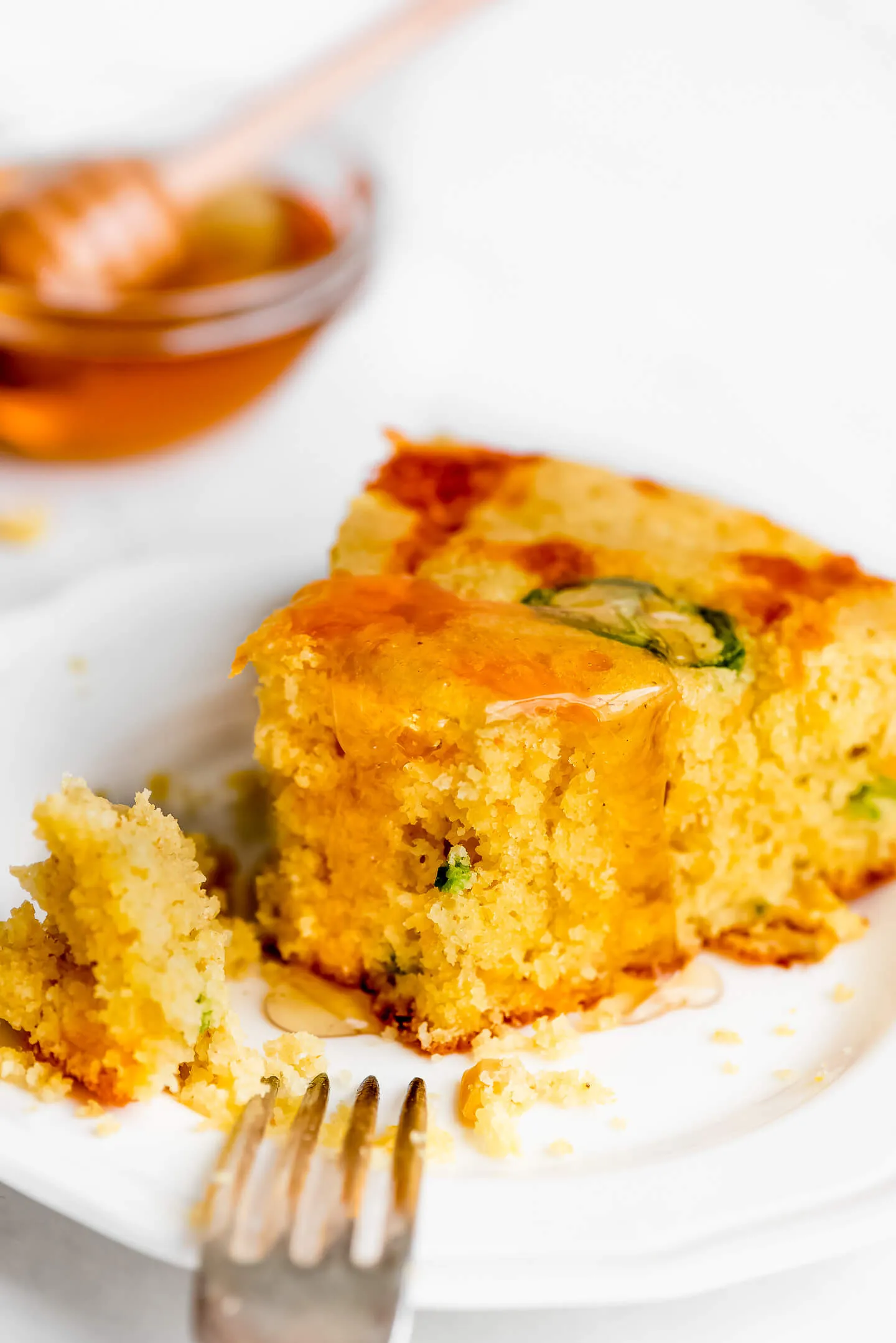 Jalapeno Cheddar Cornbread with Sweet Honey Butter