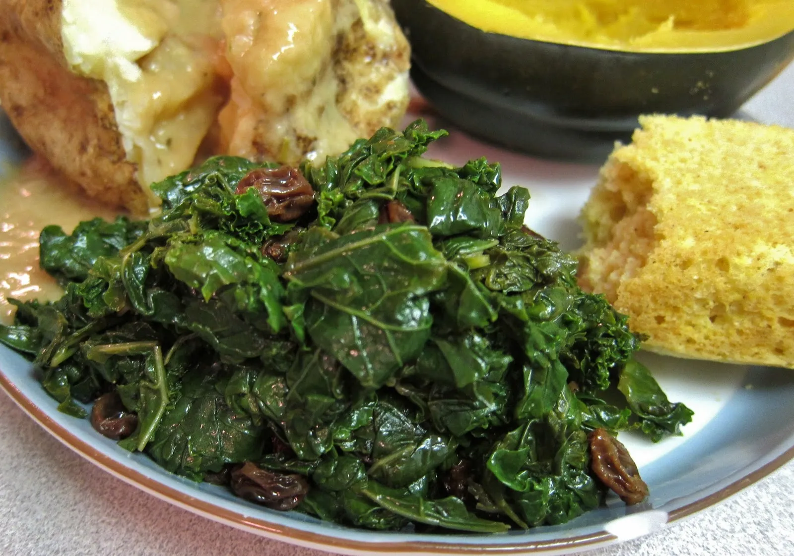 Kale with Lemon Balsamic Butter