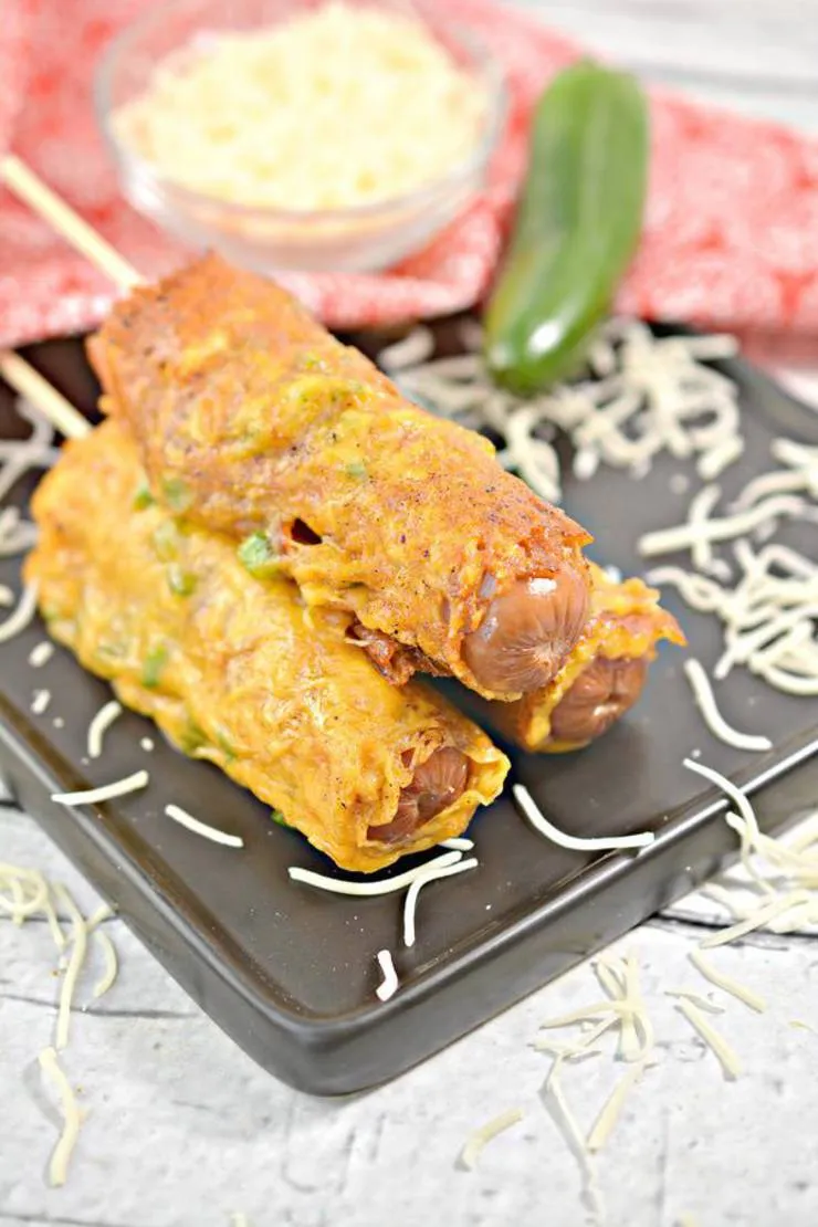 Keto Jalapeno Popper Cheese Crunch Dogs