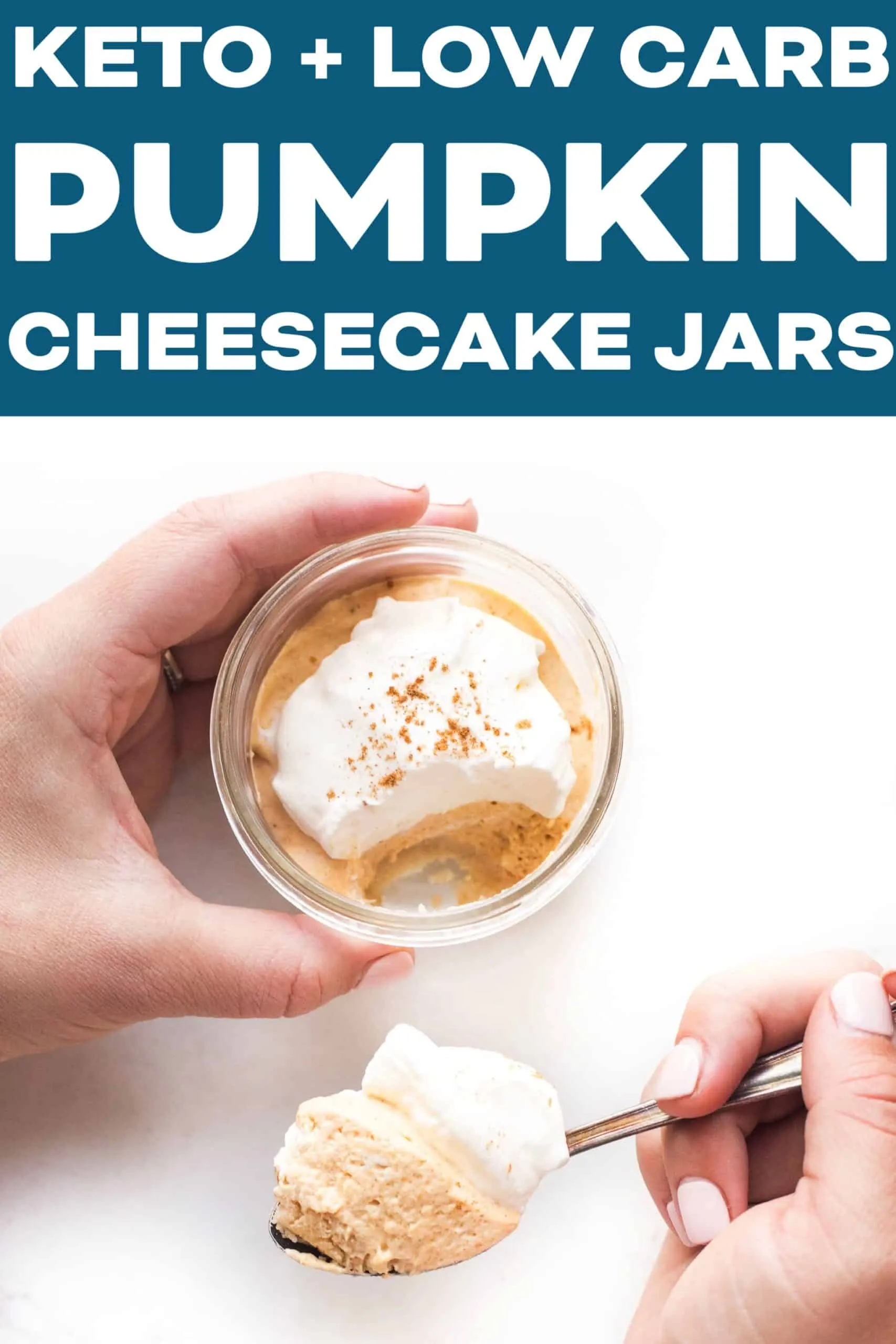 Keto No Bake Pumpkin Cheesecake Jars