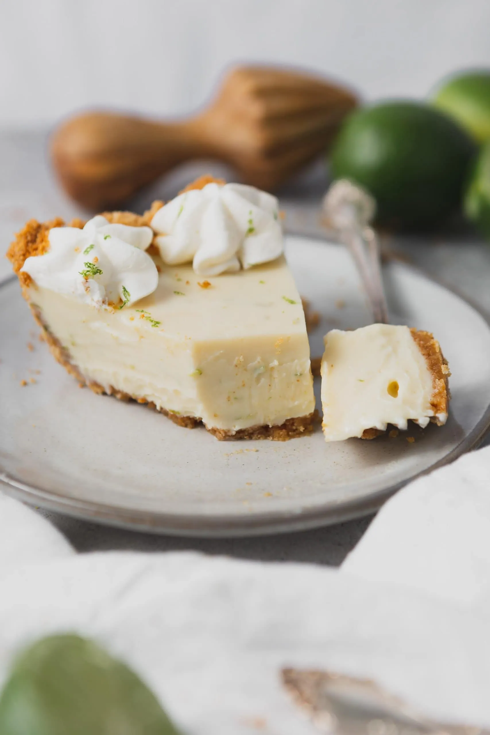 Key Lime Pie with Whipped Cream and Lime Zest