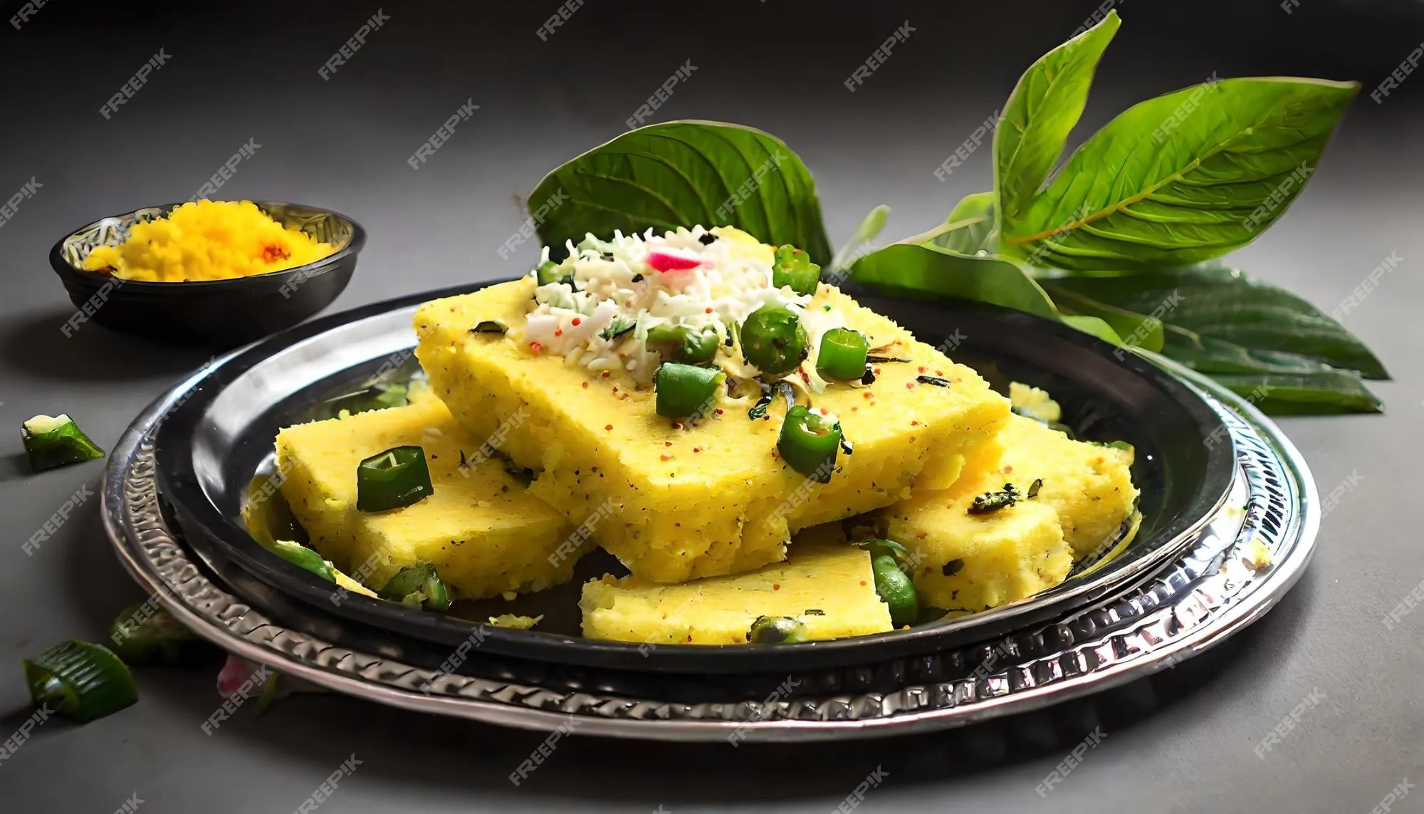 Khaman Dhokla and Green Chutney