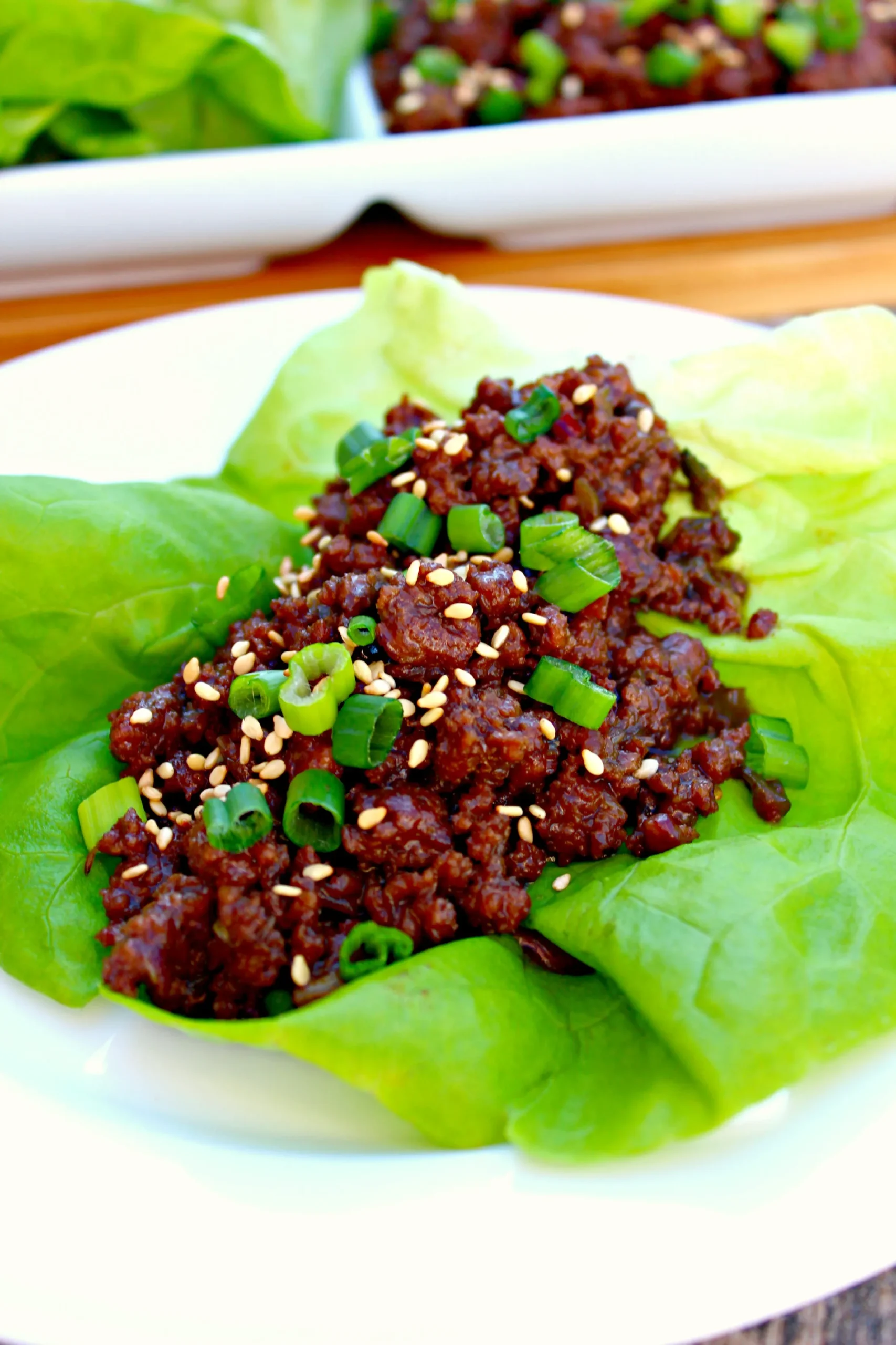 Korean Ground Beef Lettuce Wraps