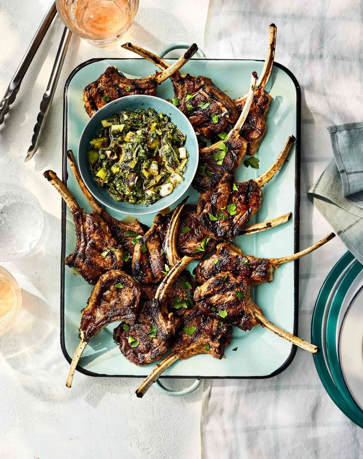 Lamb Chops with Chimichurri Sauce