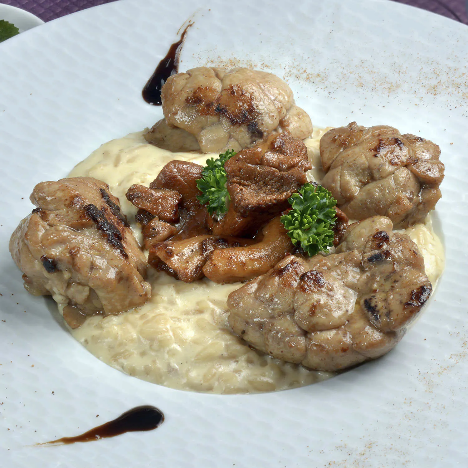 Lamb Sweetbreads with Fermented Nasturtium Capers
