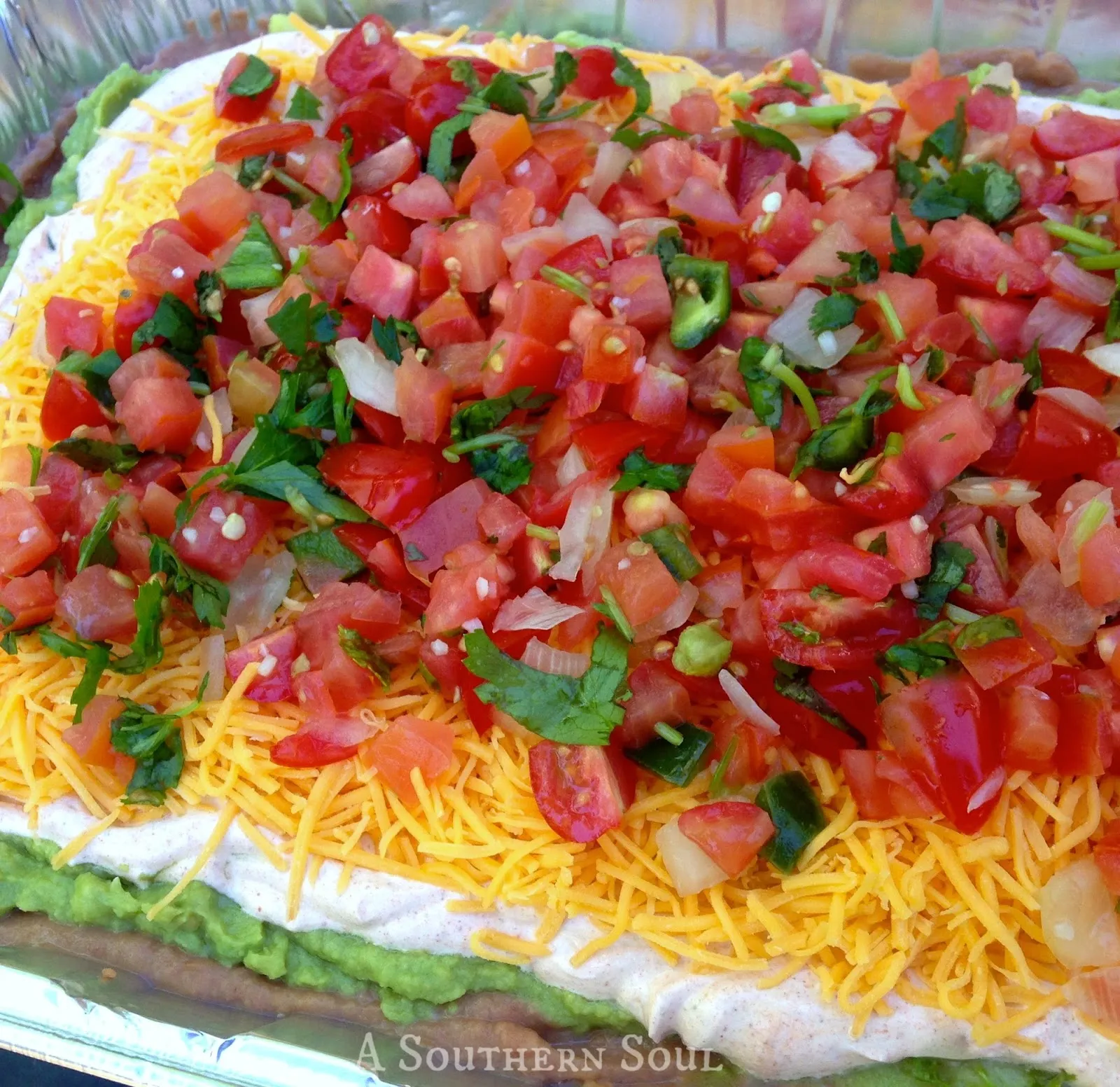 Layered Mexican Dip with Pico de Gallo