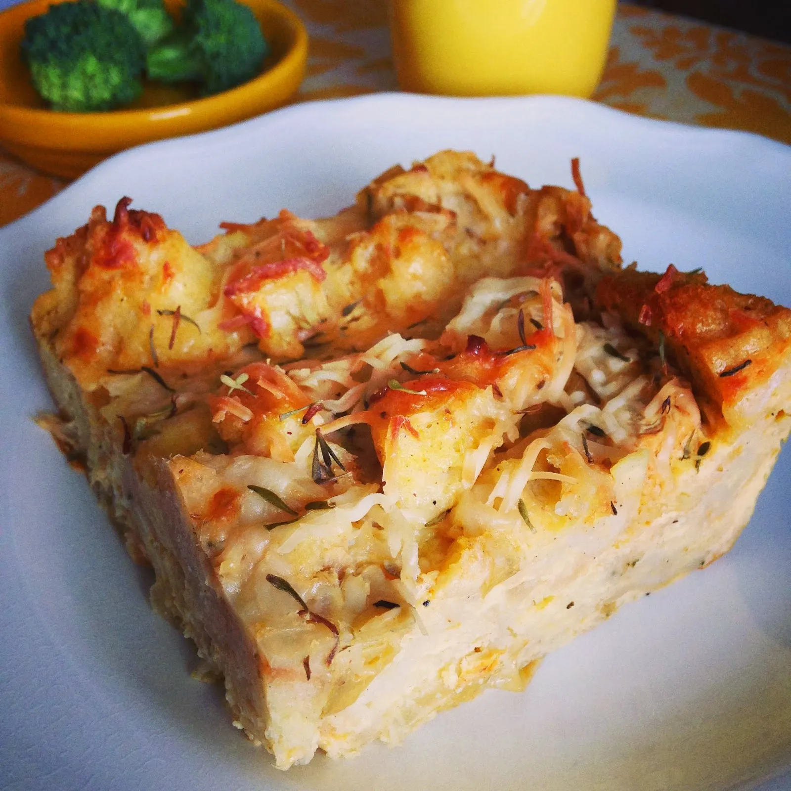 Leek Artichoke Bread Pudding