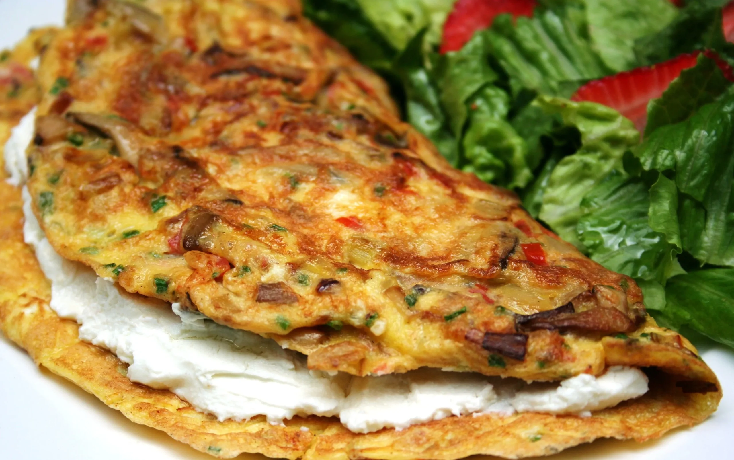 Leek and Goat Cheese Omelette