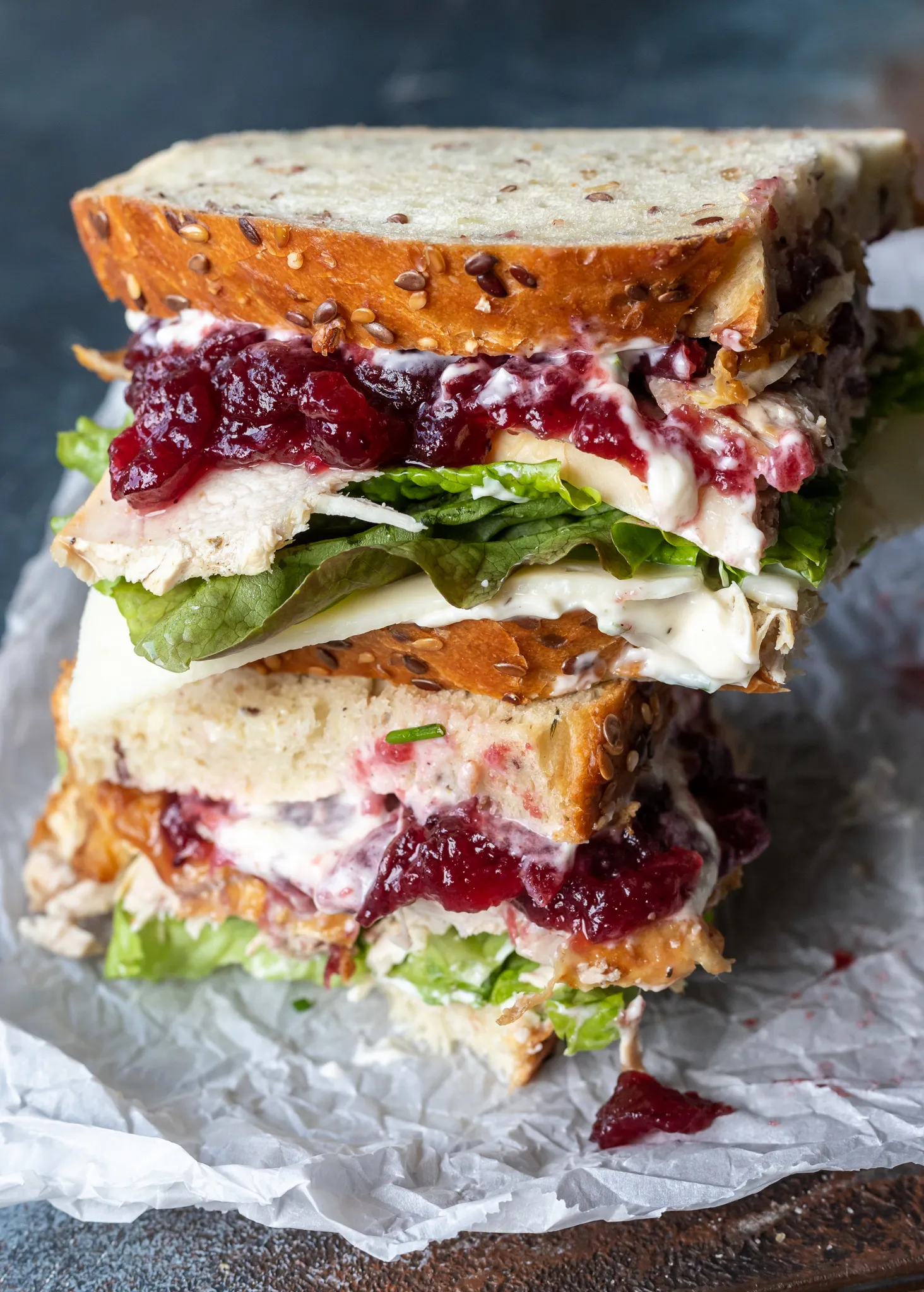 Leftover Cranberry Turkey Sandwich