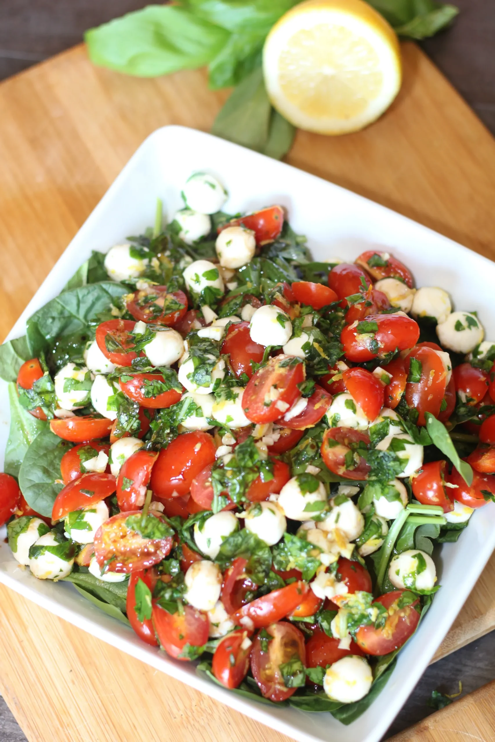 Lemon Basil Caprese Salad