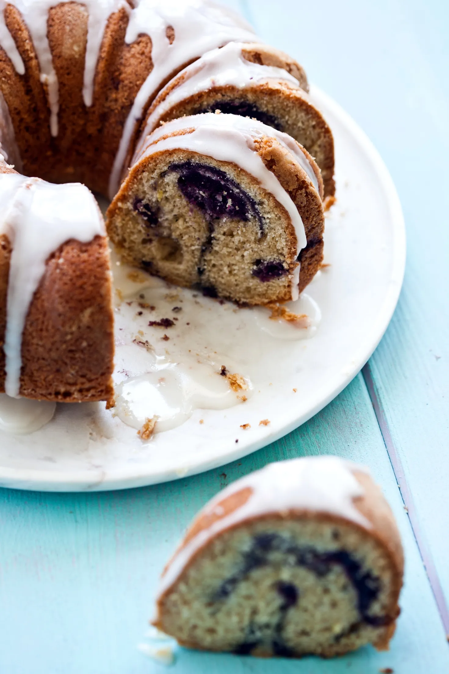 Lemon Blueberry Swirl Bundt Cake