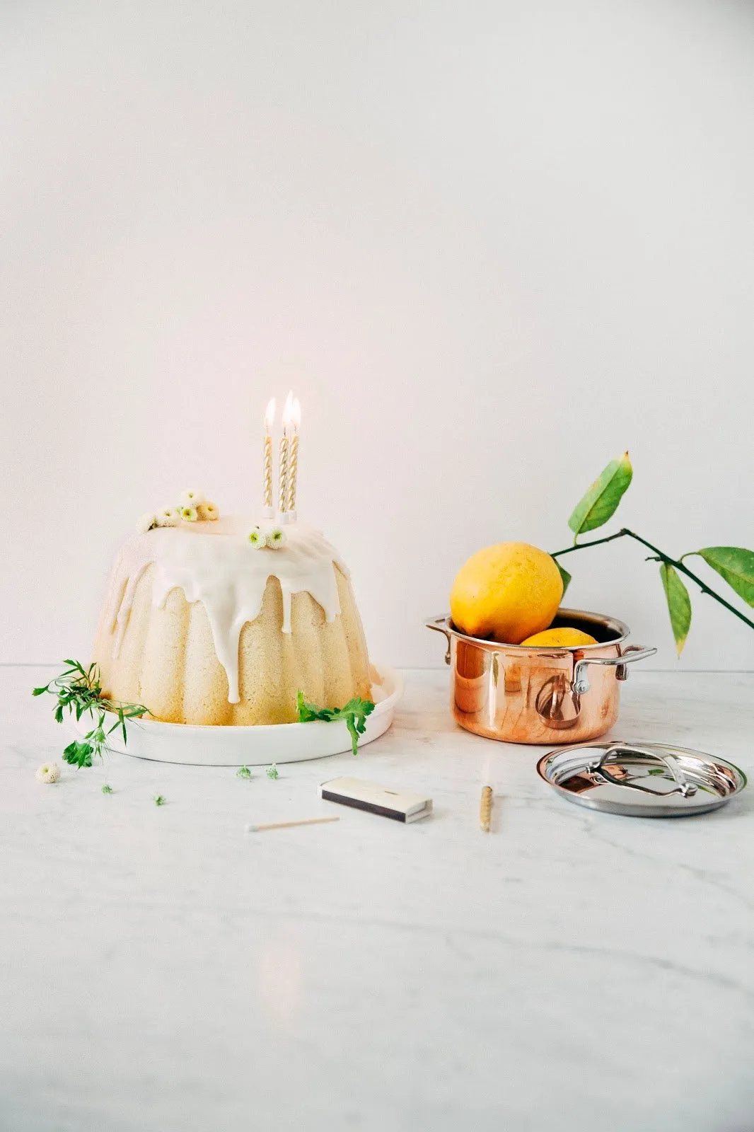 Lemon Celebration Cake with Vanilla Chamomile Glaze