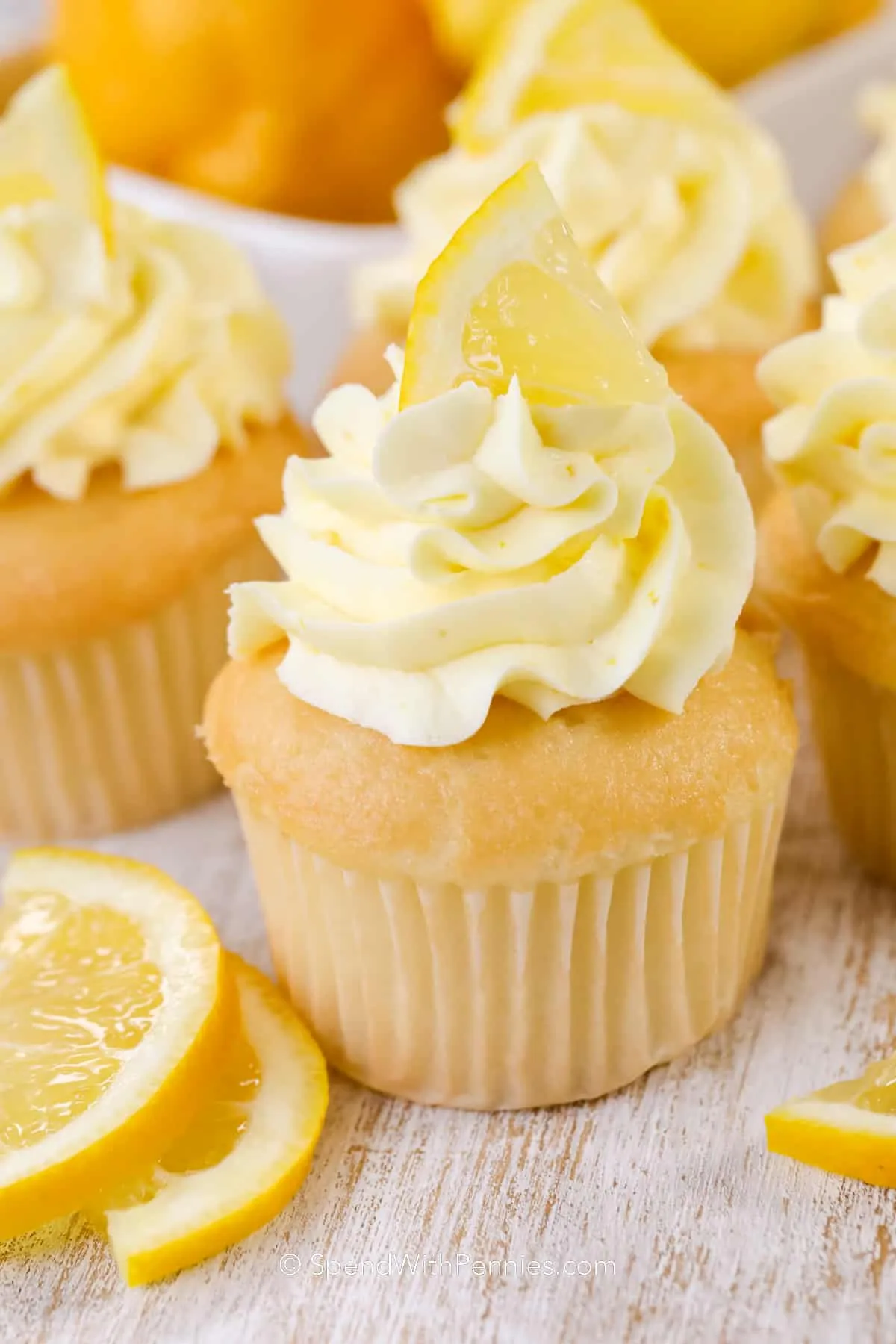 Lemon Cupcakes with Buttercream Meringue Frosting