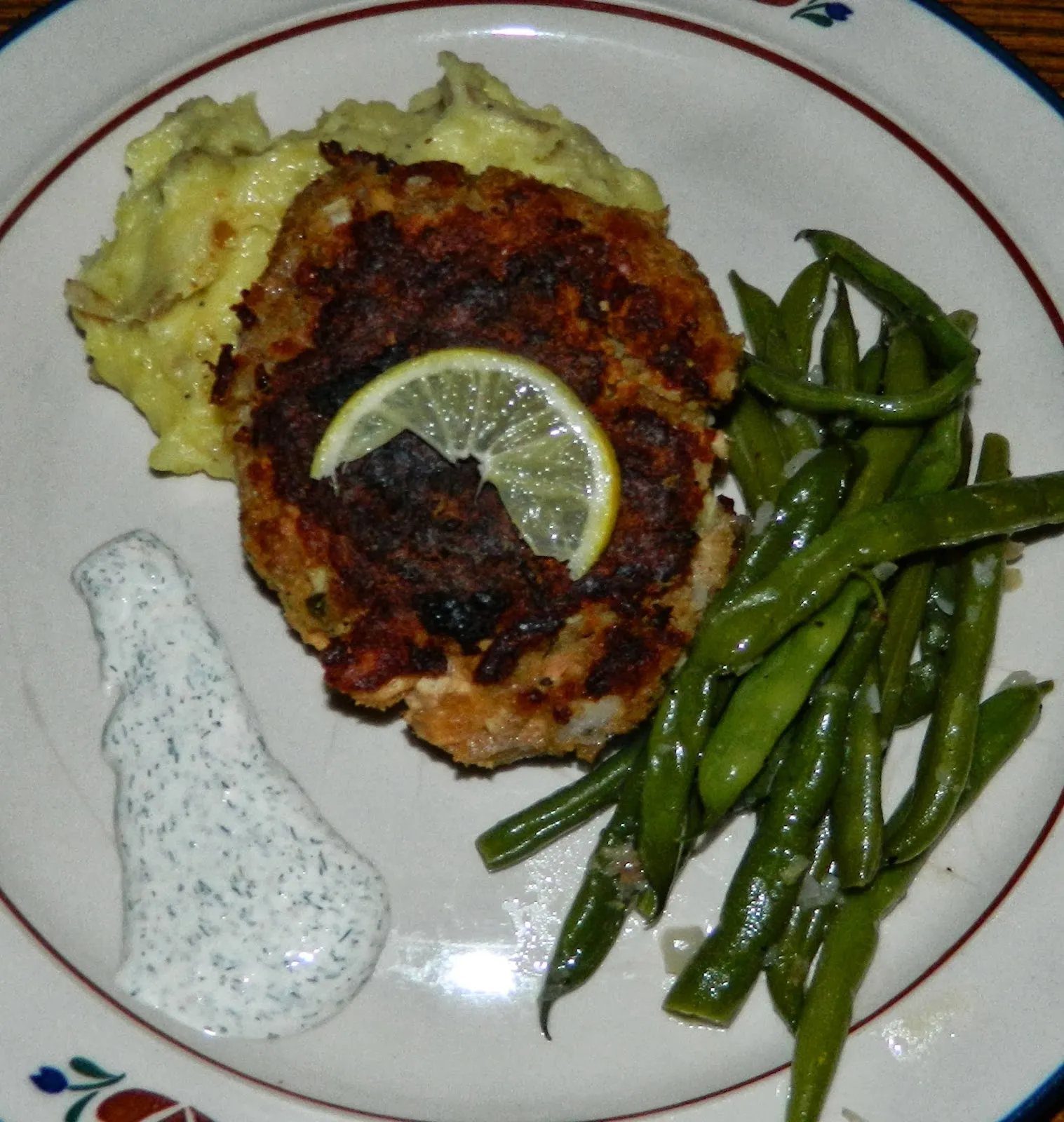 Lemon Dill Salmon Croquettes with Horseradish Sauce