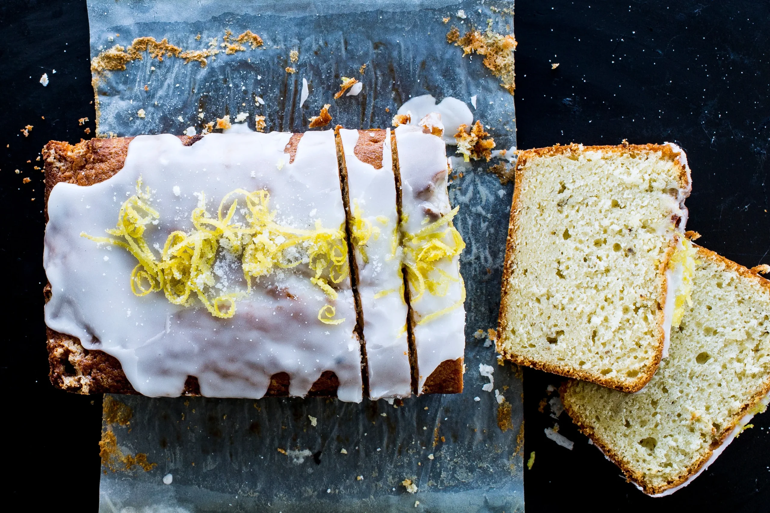 Lemon Lavender Pound Cake with Honey Lemon Whipped Cream