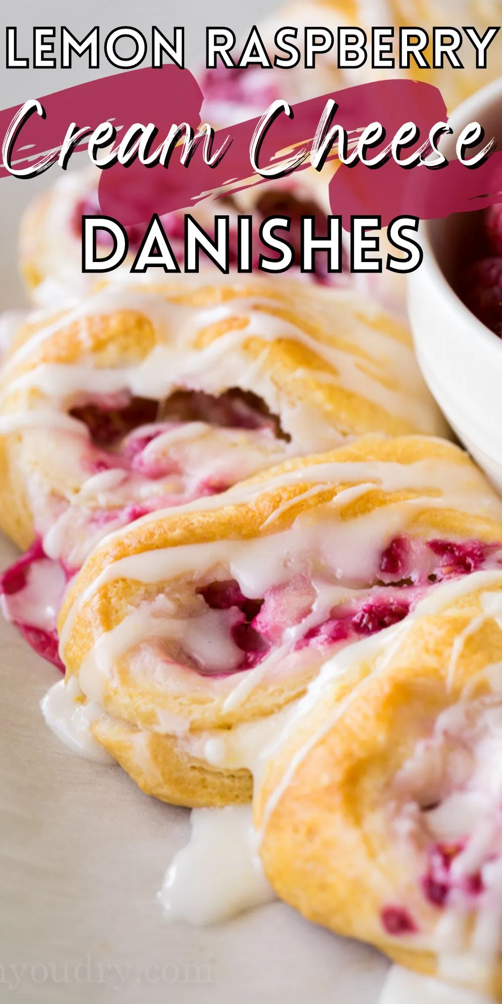 Lemon Raspberry Cream Cheese Danish Rolls