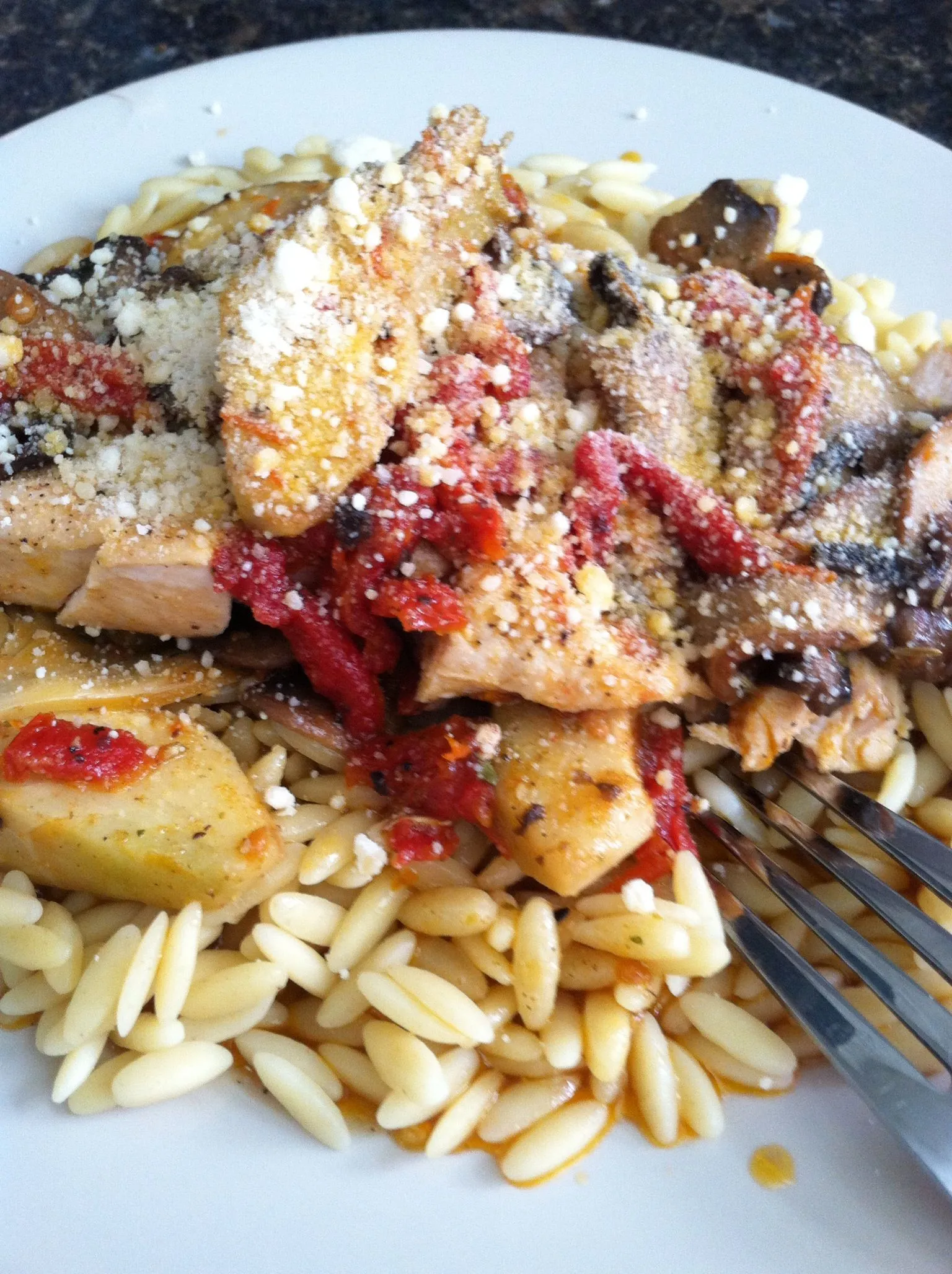 Lemon Rosemary Chicken Tomato Orzo