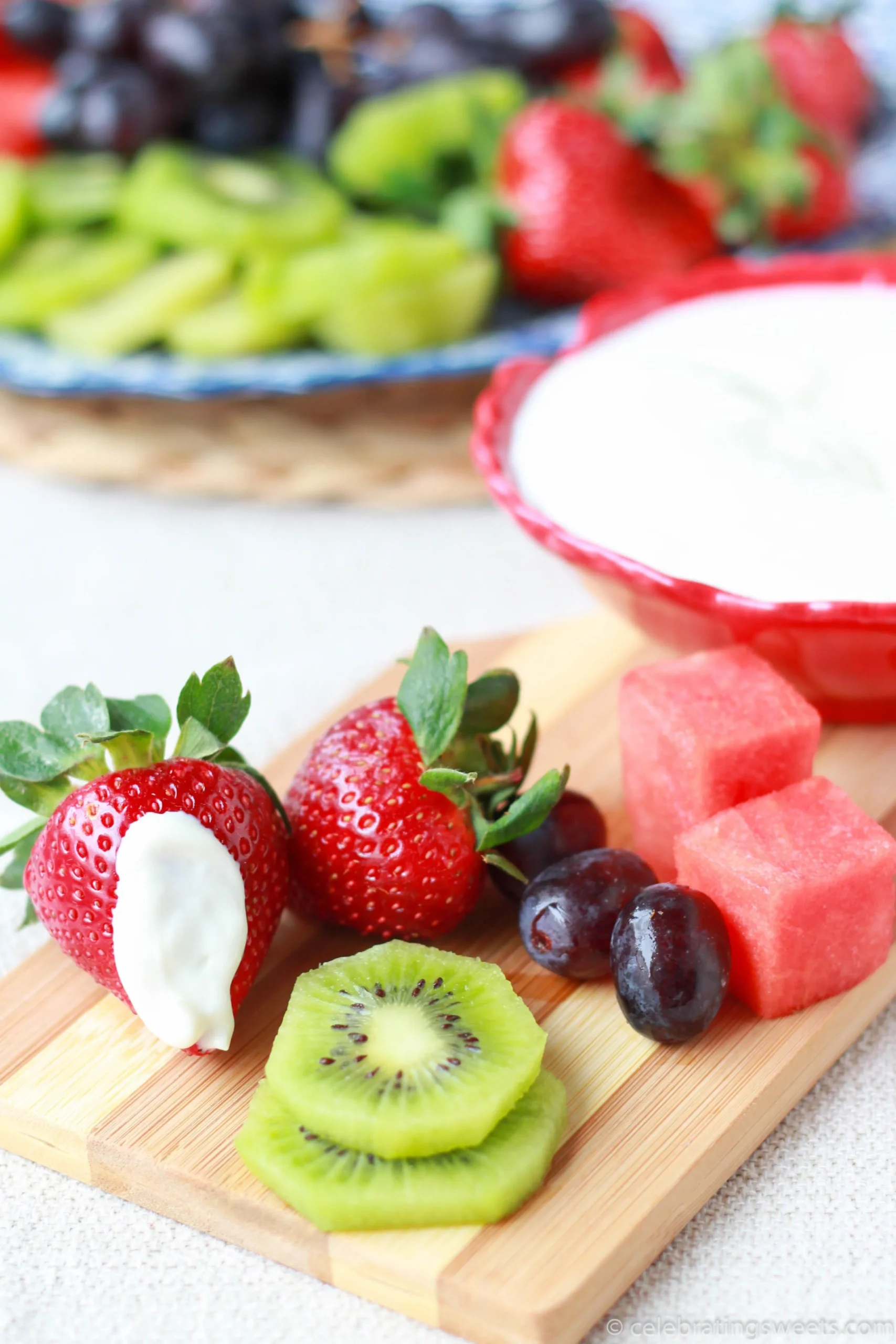 Light Honey Vanilla Cream Cheese Fruit Dip