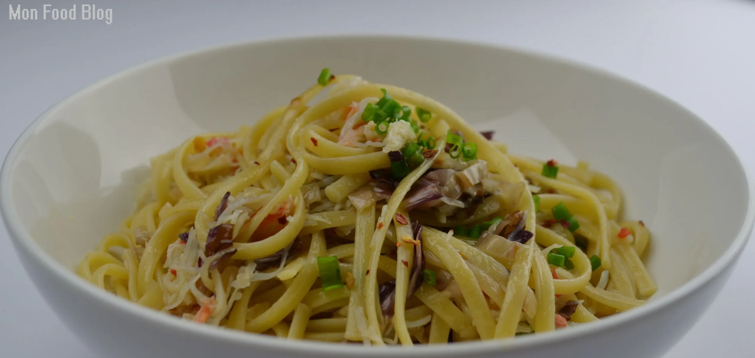 Linguine with Radicchio, Garlic, and Crab