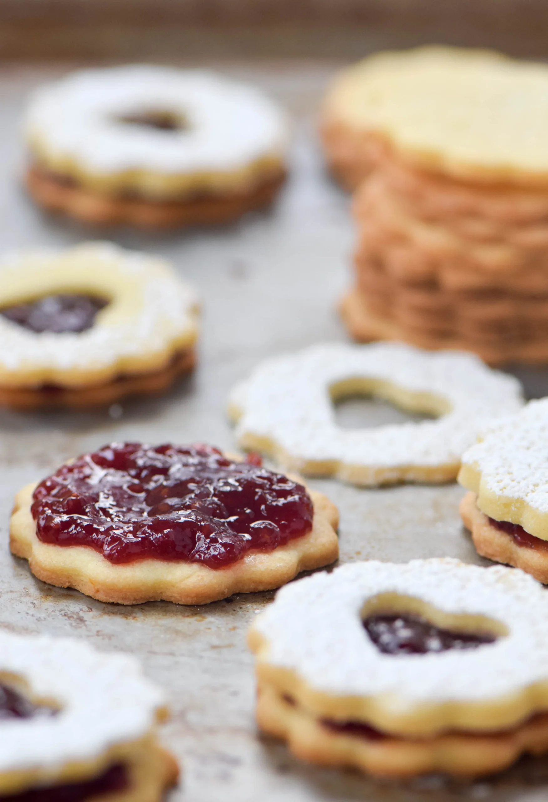 Linzer Cookies with Jam
