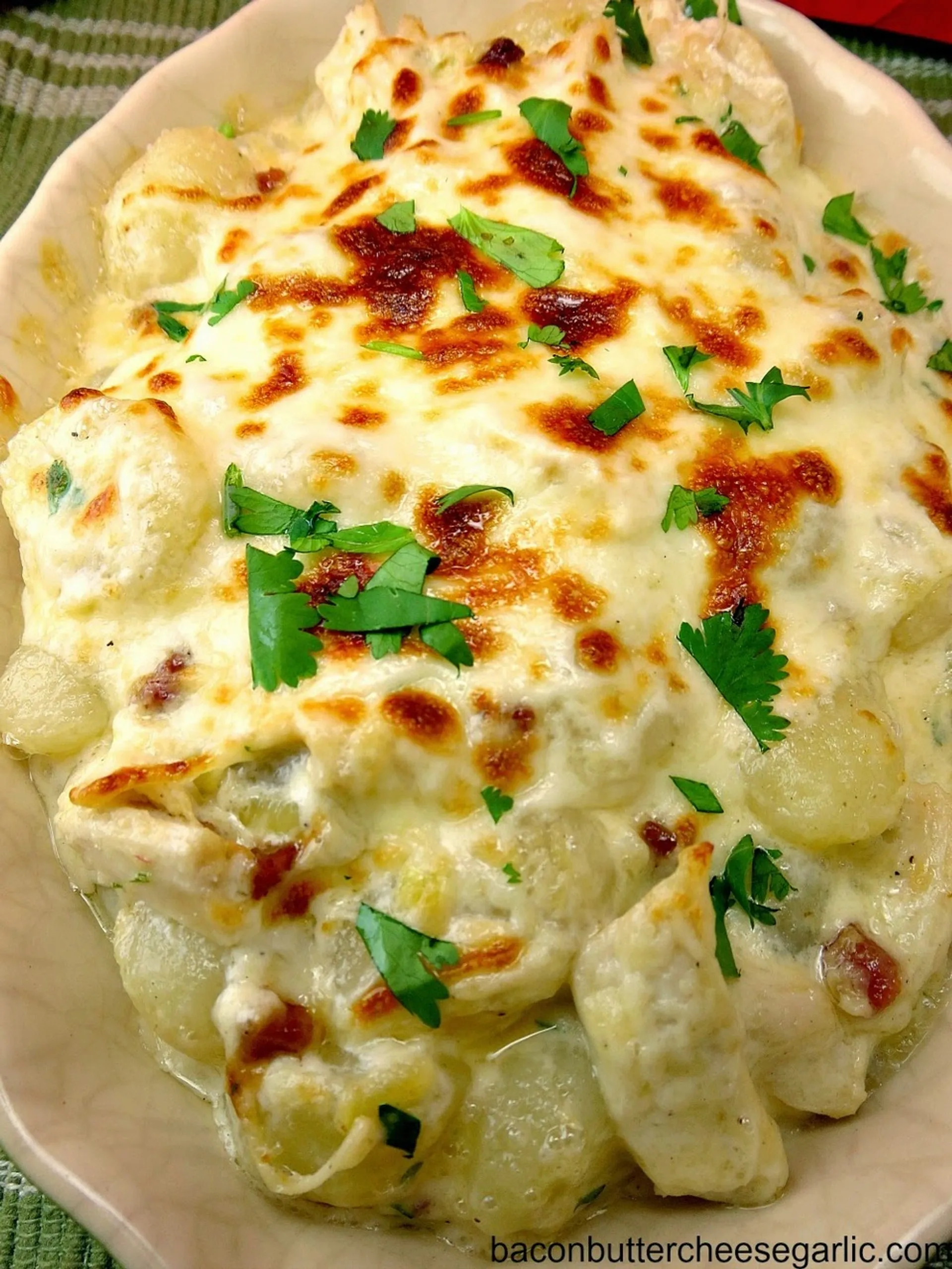 Loaded Chicken Alfredo Gnocchi Bake