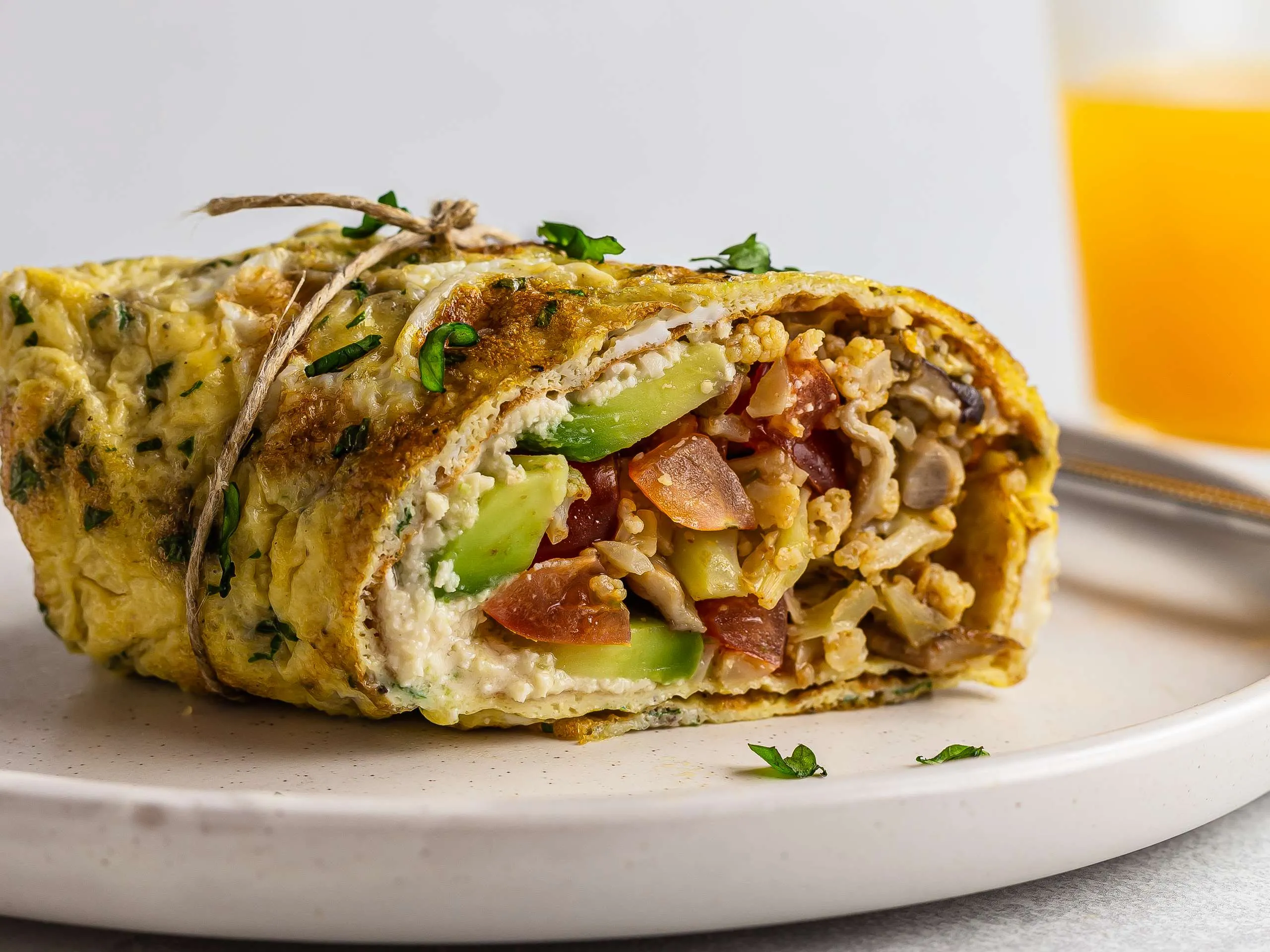 Low Carb Breakfast Burrito for One