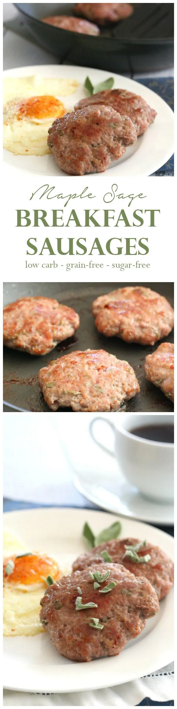 Low Carb Homemade Maple Sage Breakfast Sausages