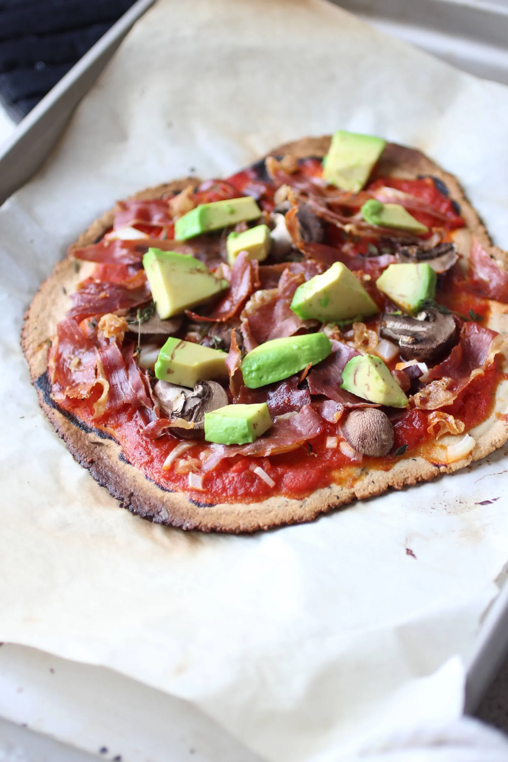 Low Carb Meat and Veggie Crust Pizza