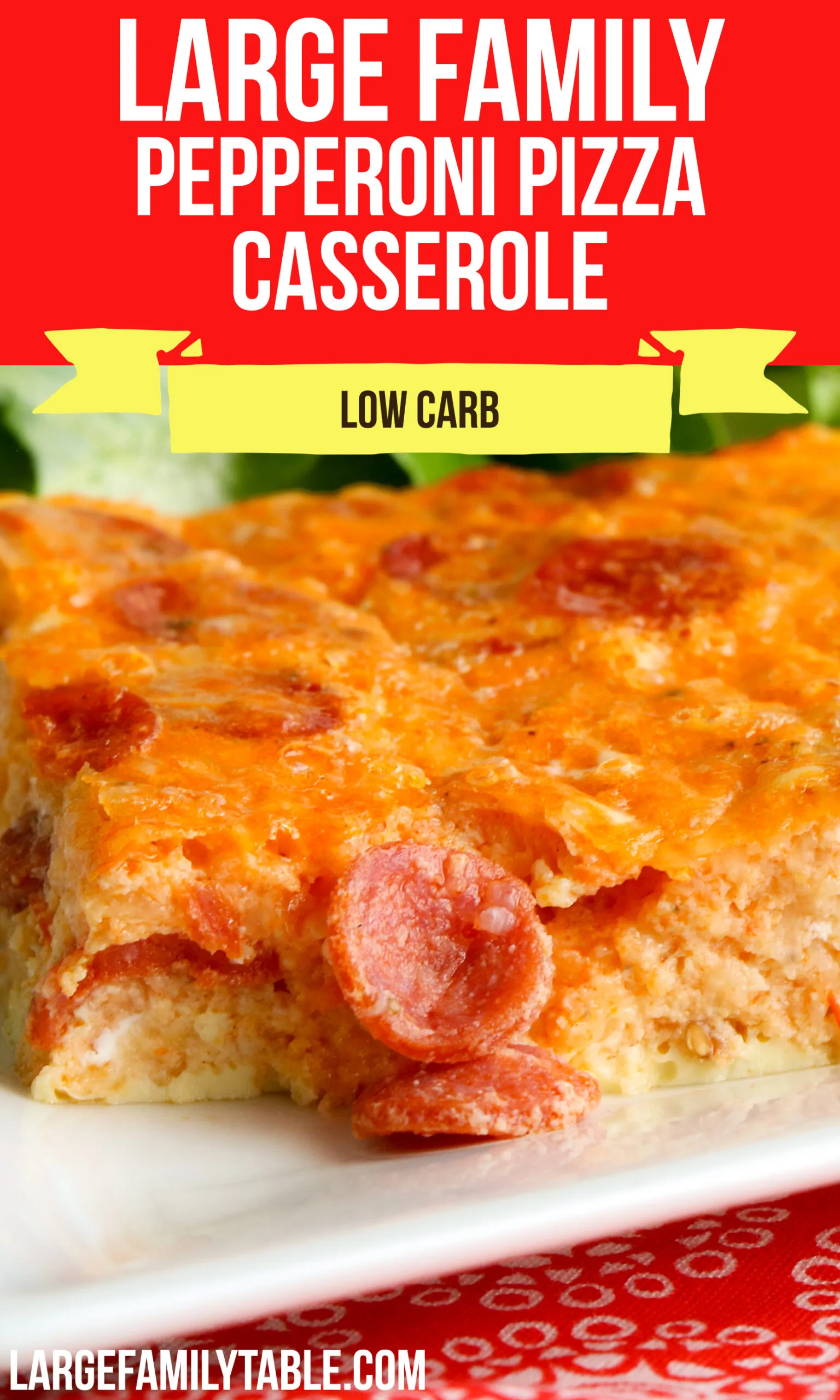 Low Carb Pepperoni Pizza Casserole