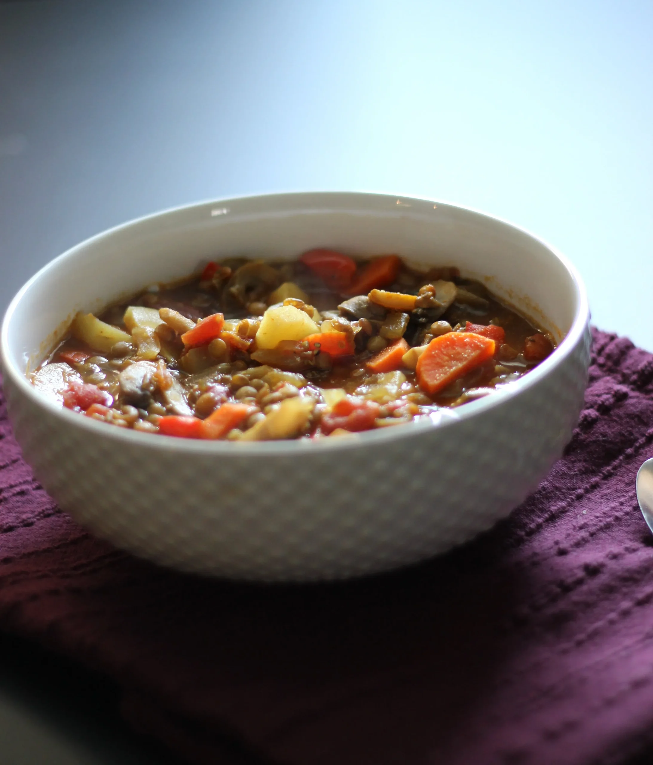 Lunchbox Lentil and Mushroom Soup