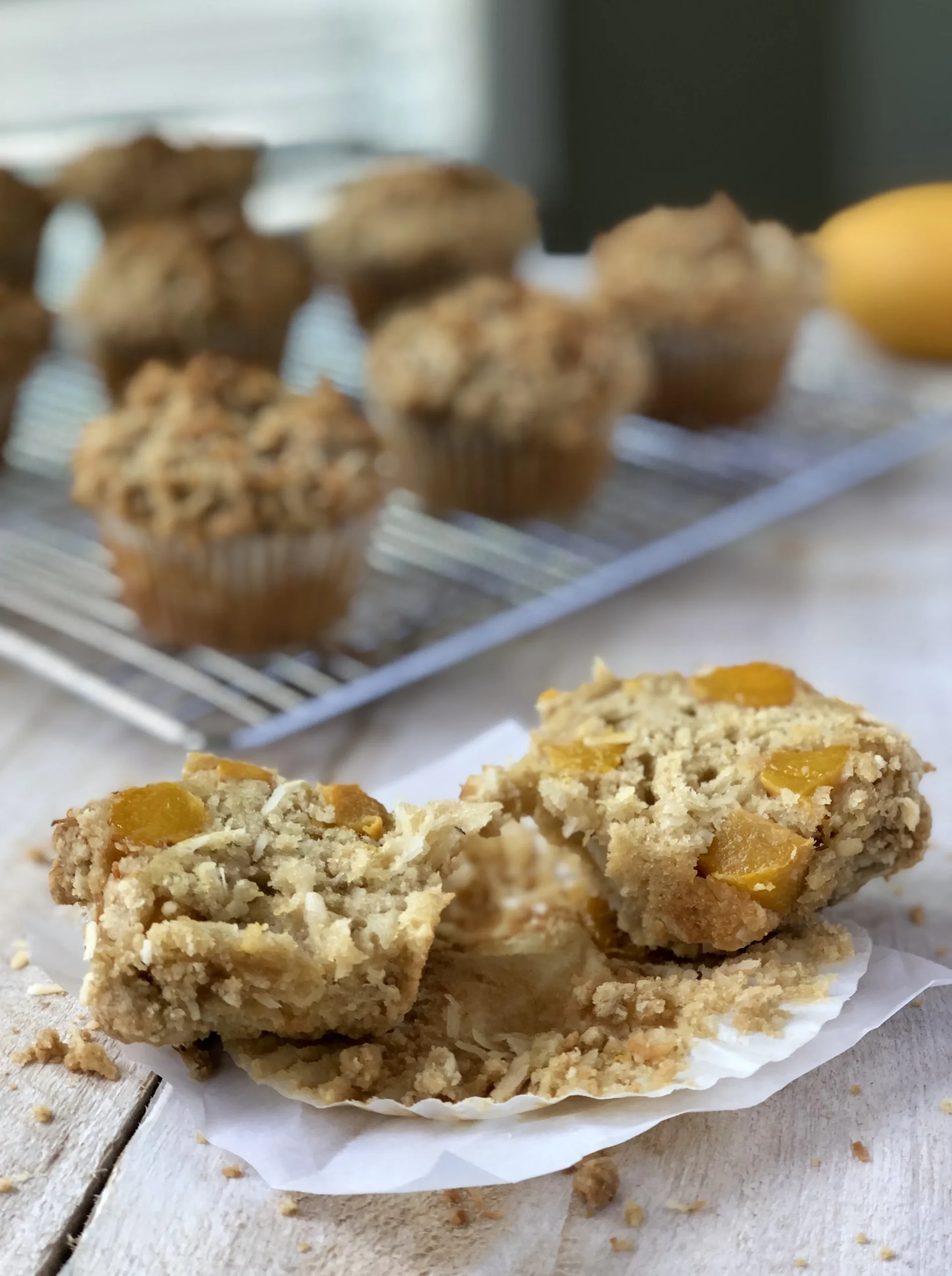 Mango Muffins with Coconut Streusel