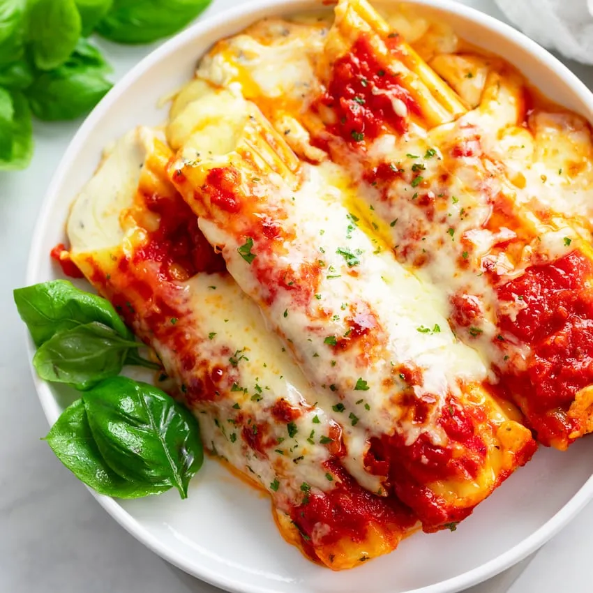 Manicotti with Salmon Sauce