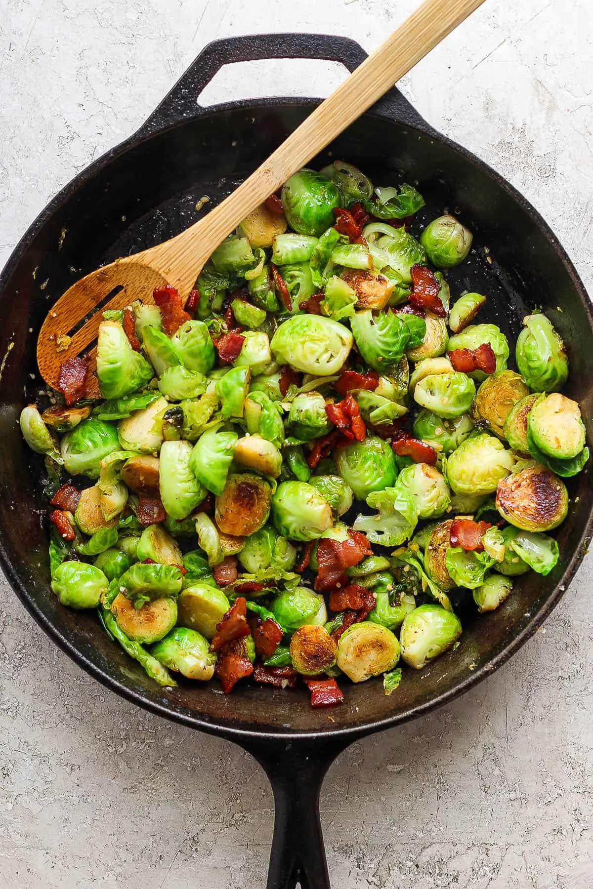 Maple Bacon Brussels Sprout Skillet
