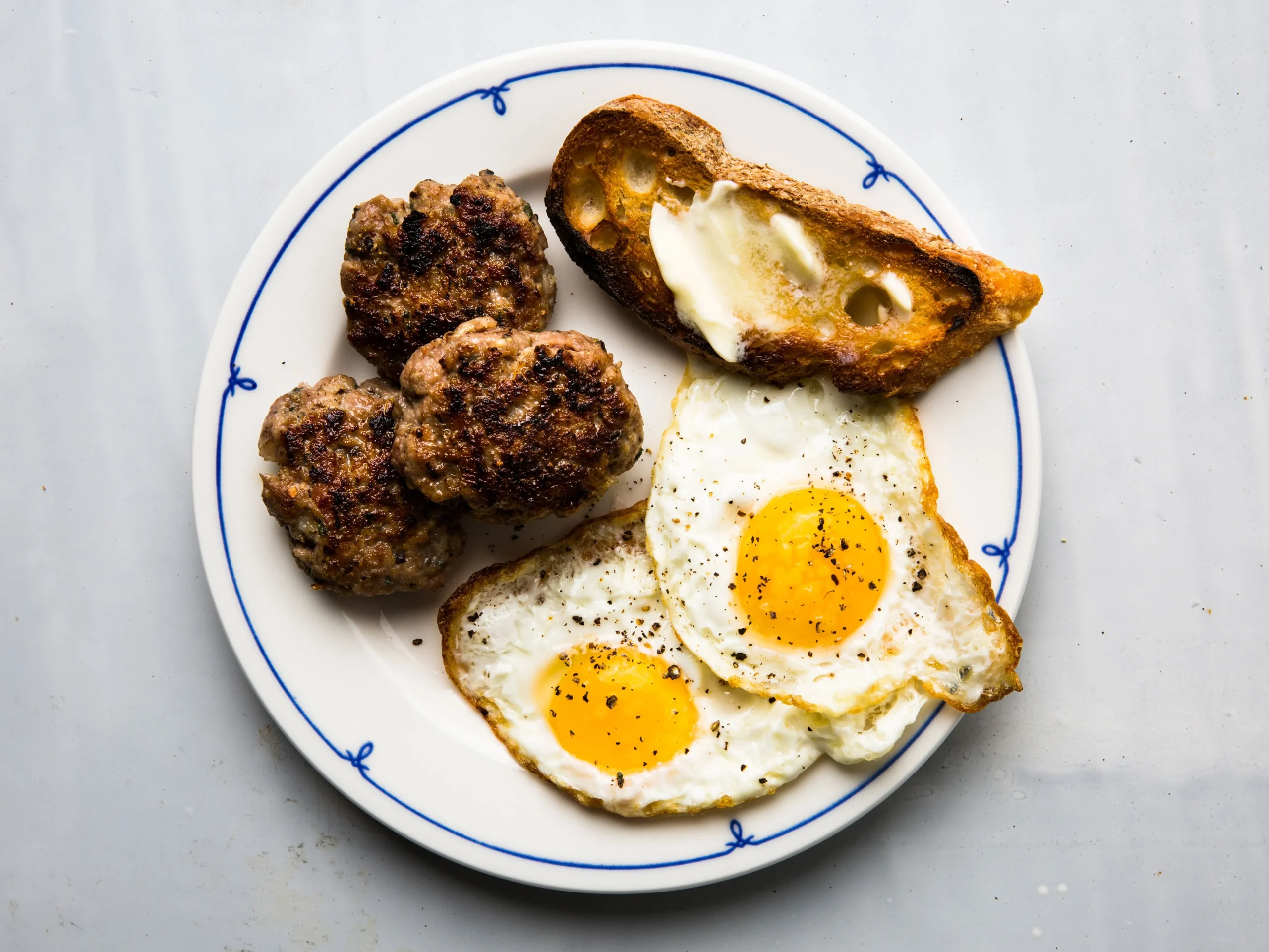 Maple Fennel Breakfast Sausage with Scrambled Eggs