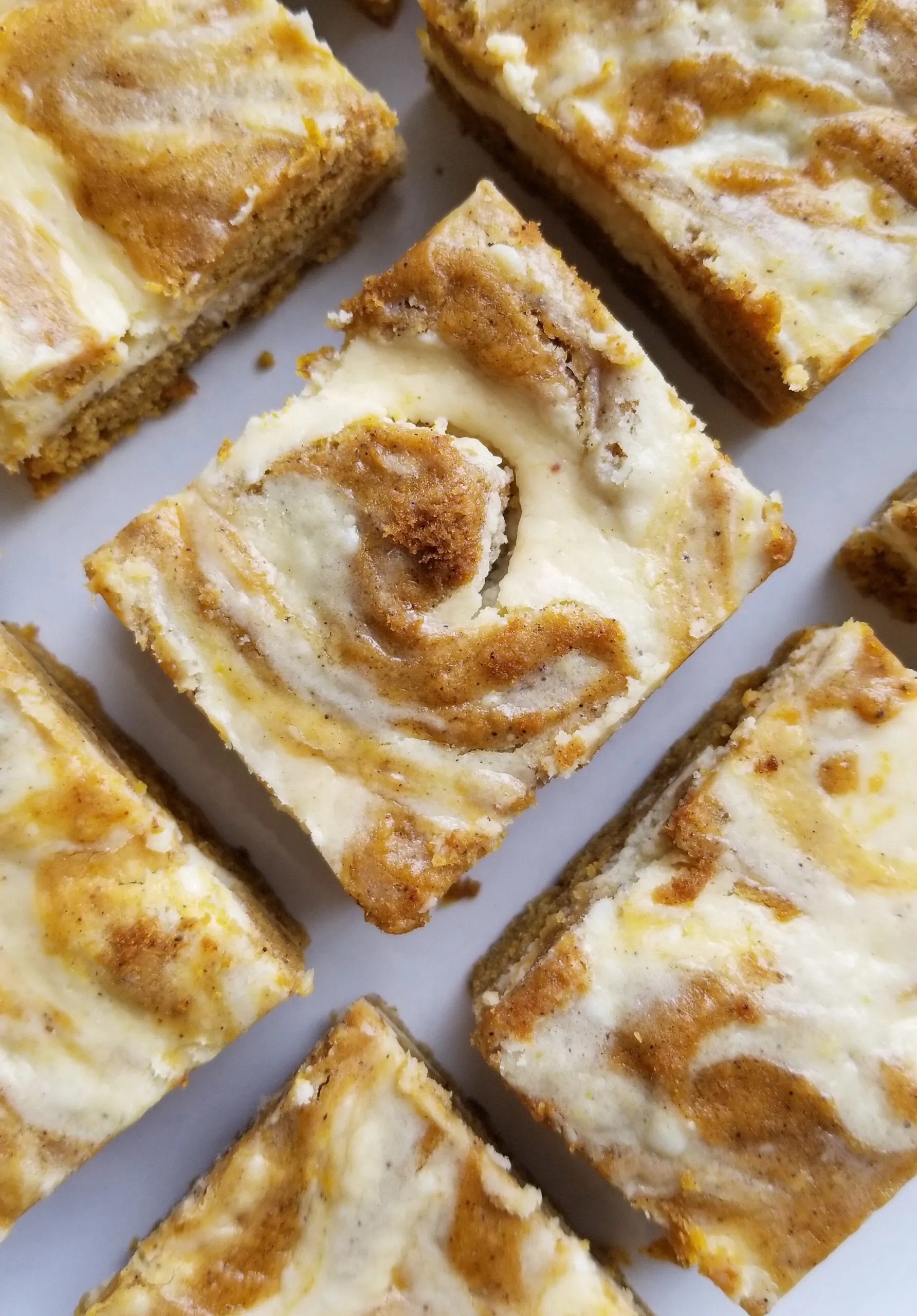 Marbled Pumpkin Cheesecake Bars