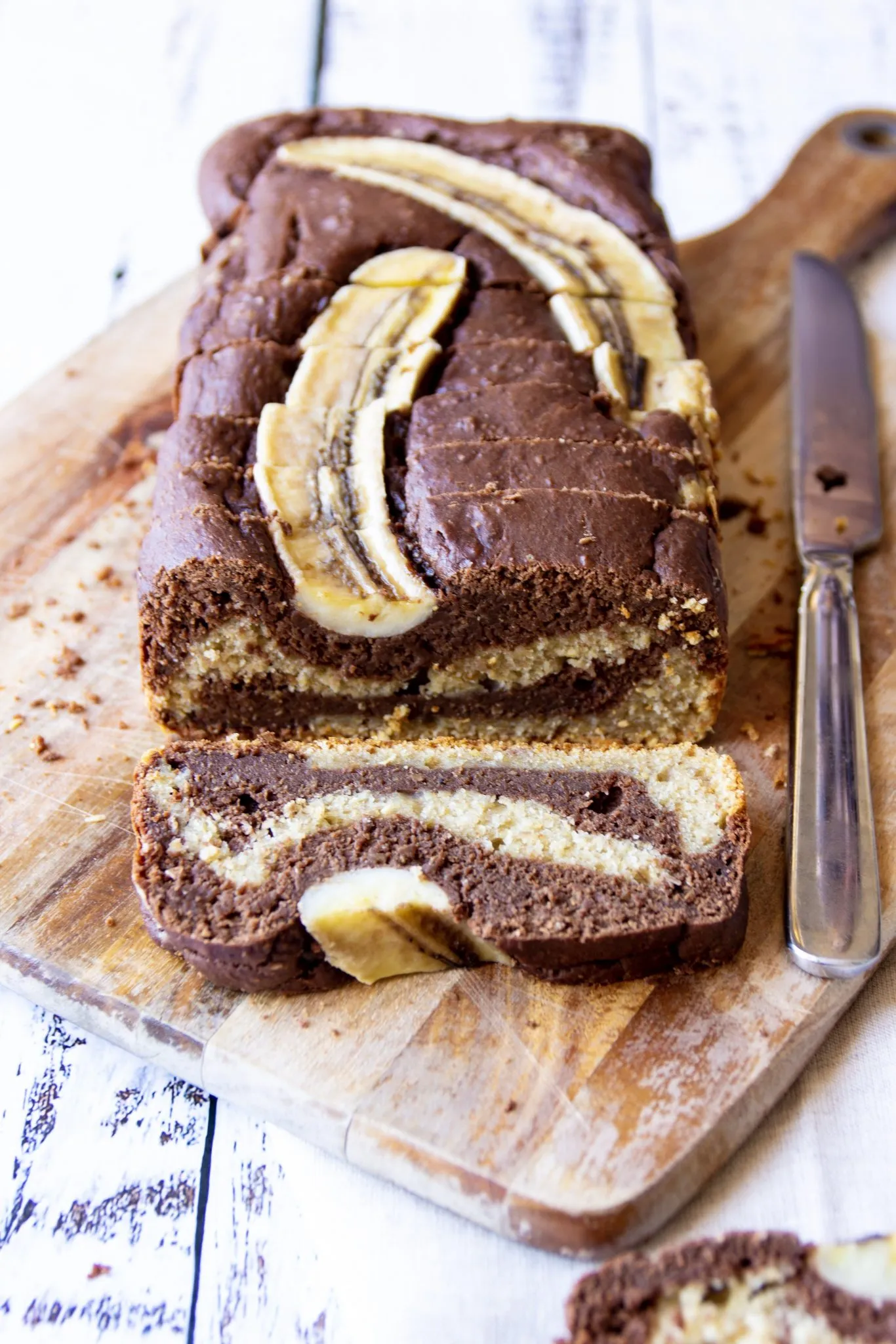 Marbled Vegan Chocolate Banana Bread