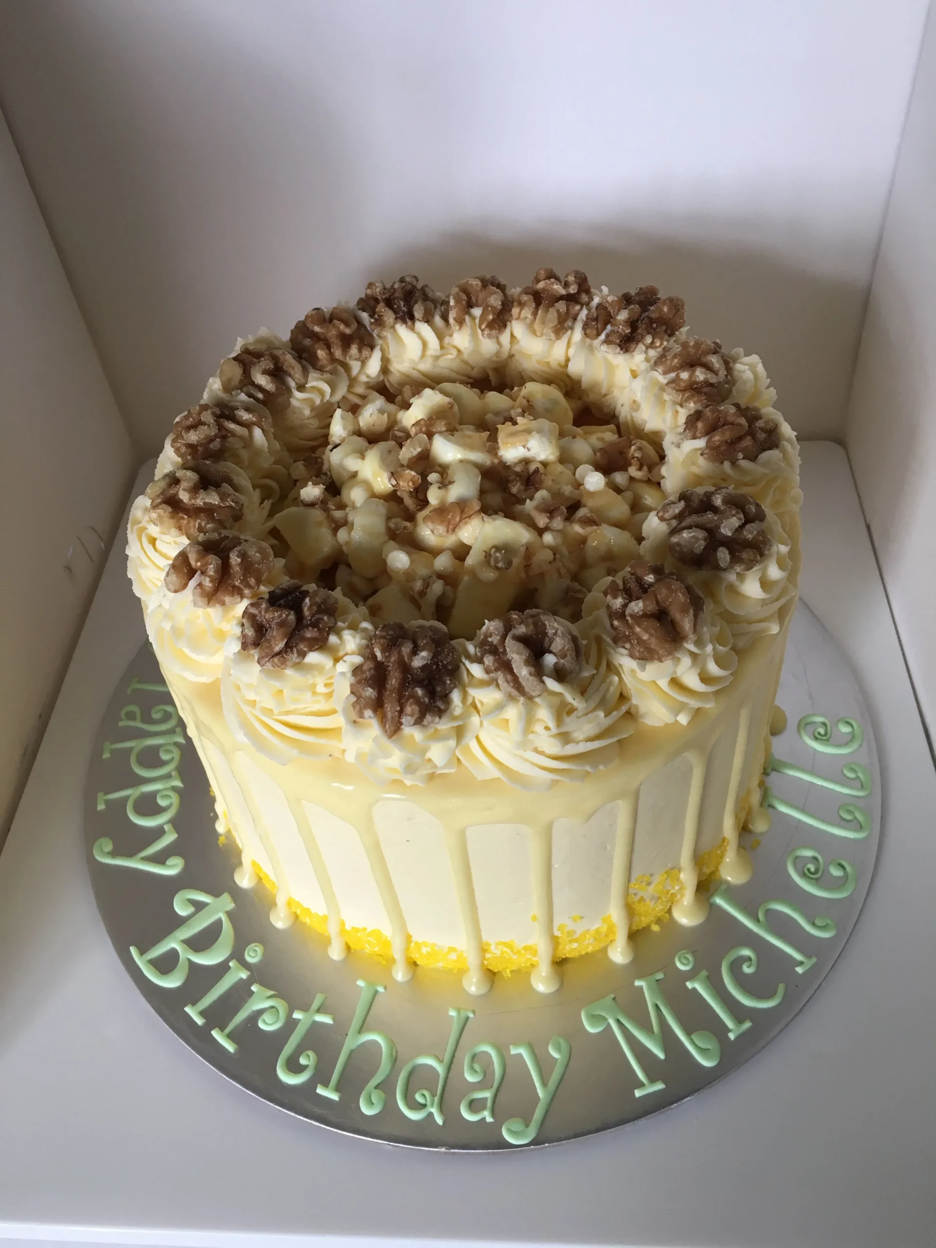 Marshmallow Walnuts Birthday Cake