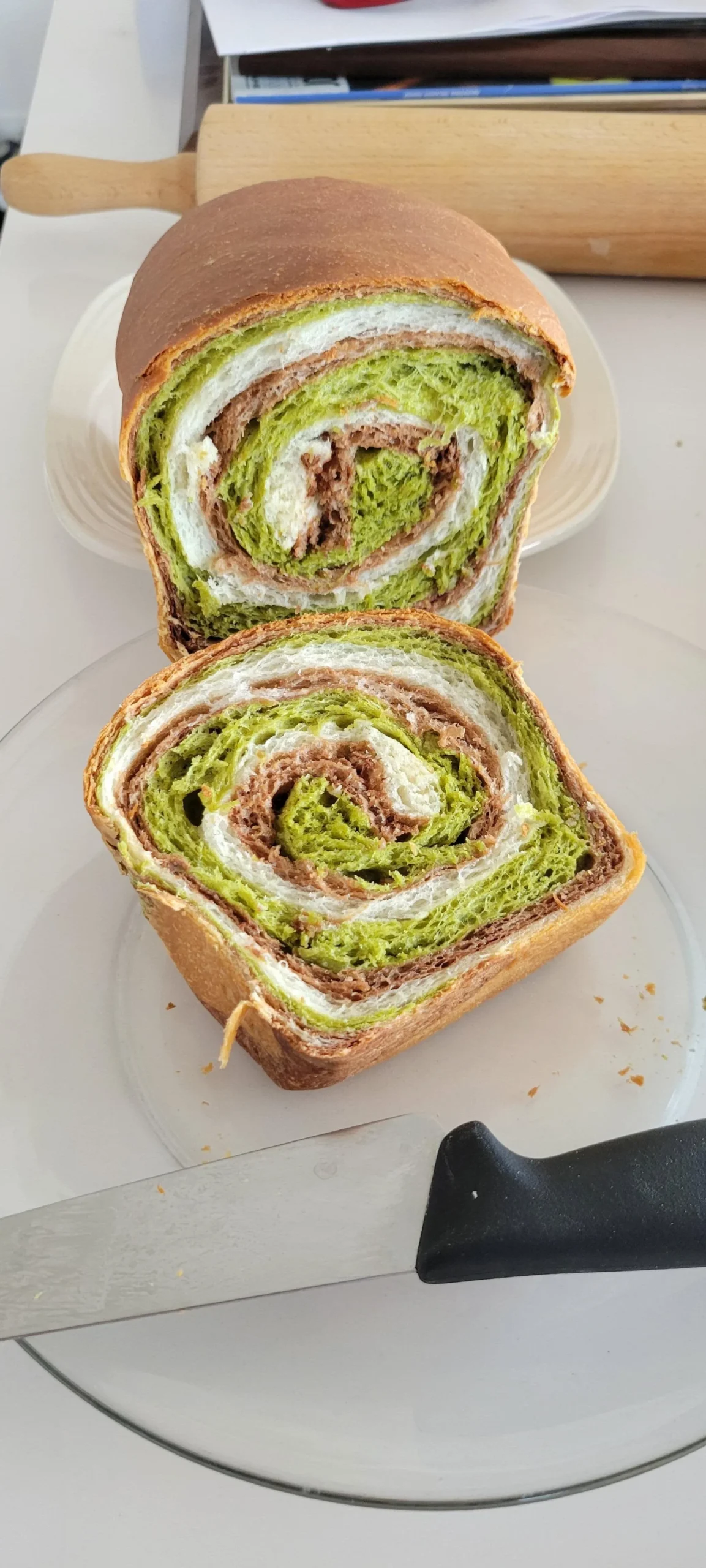 Matcha Chocolate Swirl Bread