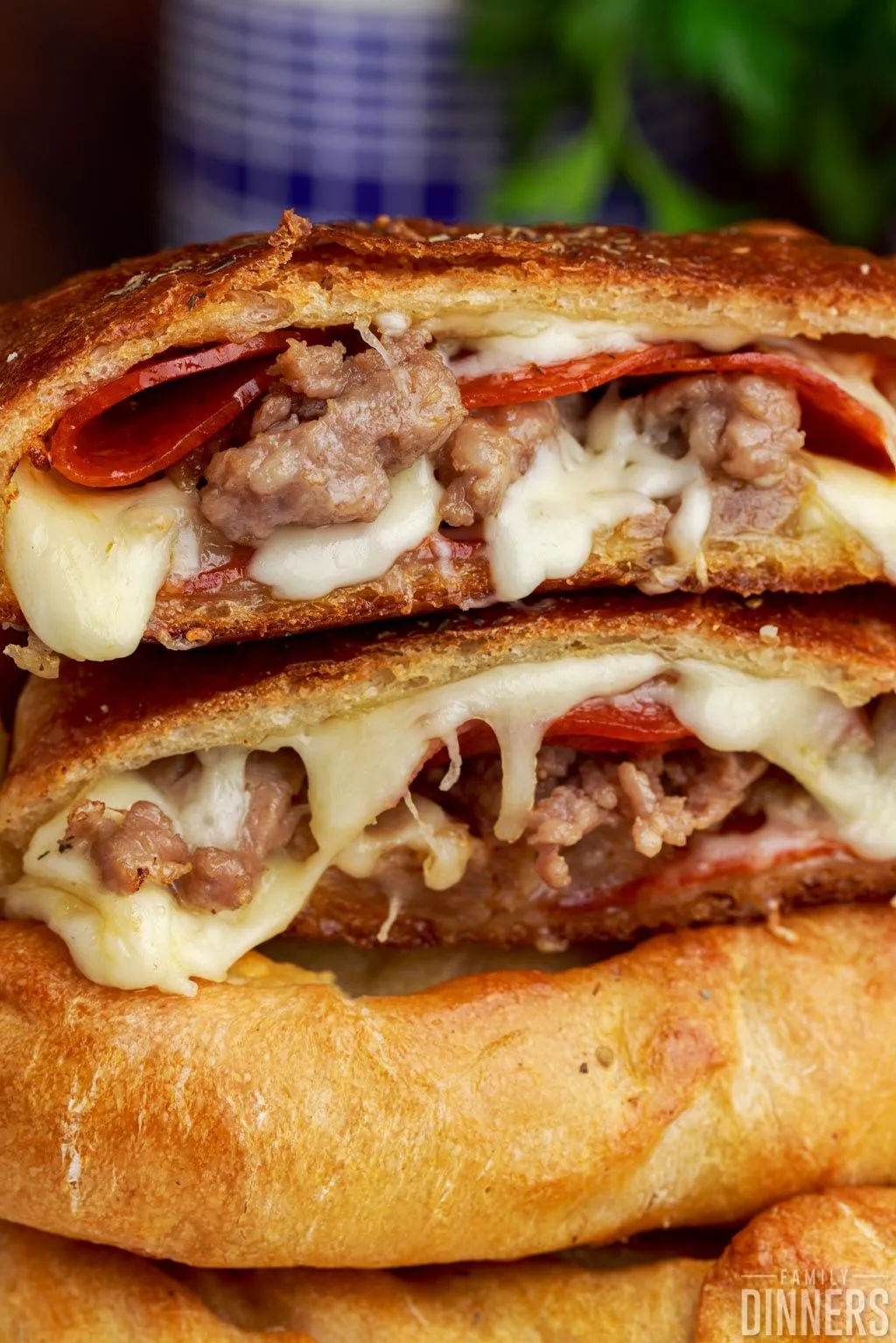 Meat Lovers Calzones Inside Out Pizza