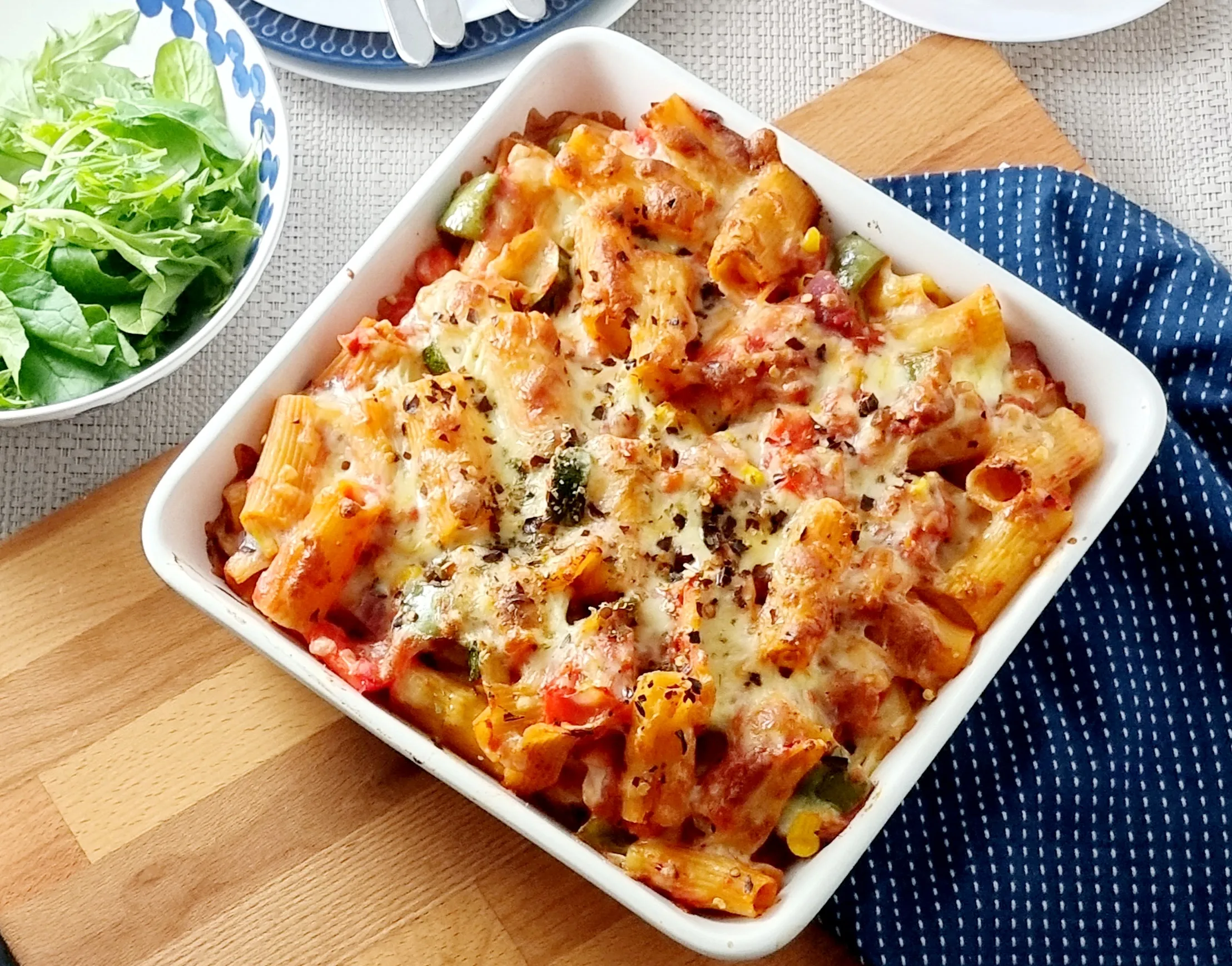 Mediterranean Roasted Vegetable Pasta Bake