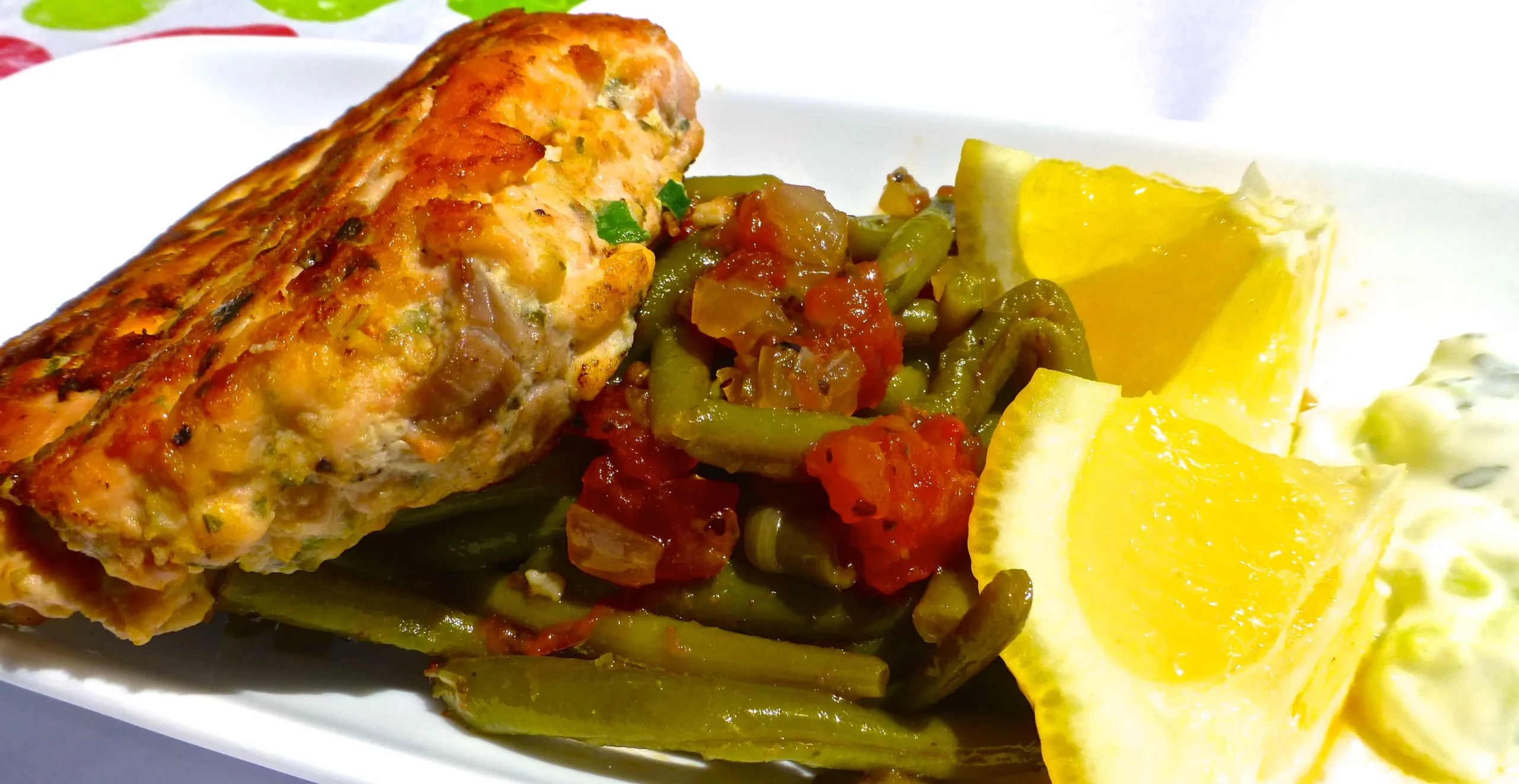 Mediterranean Salmon Cakes with Cucumber Sauce